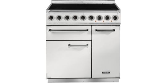 Piano de cuisson induction FALCON Semi Pro DELUXE 90 BLANC NICKEL BROSSÉ