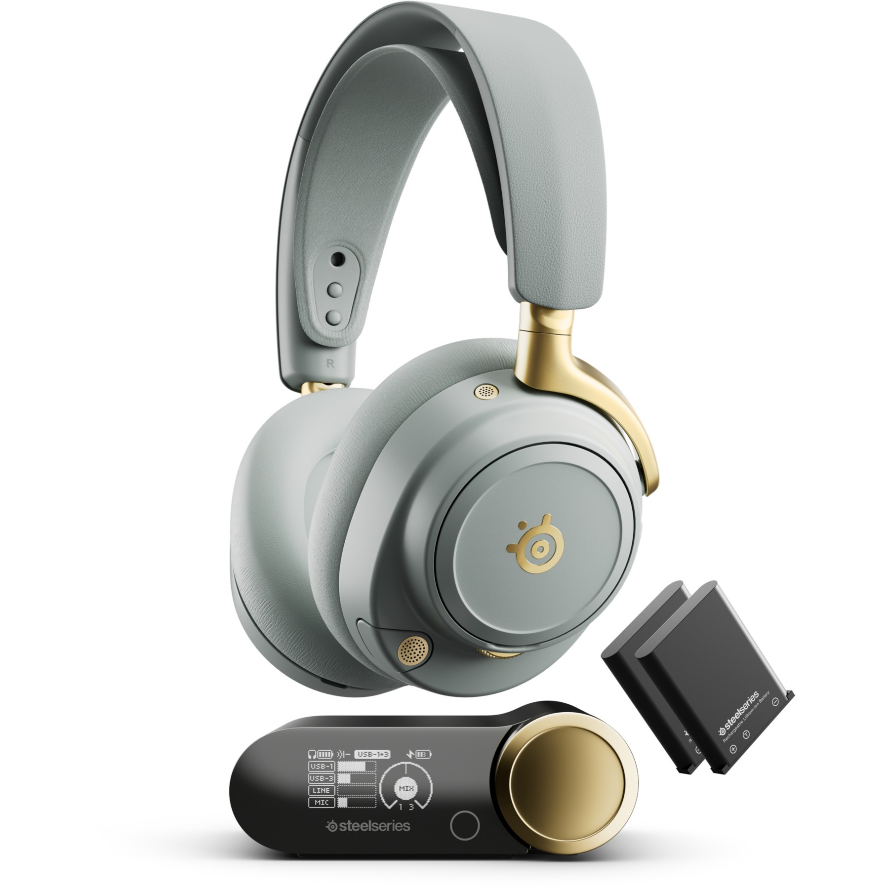 Casque gamer STEELSERIES Arctis Nova Elite Gold Sage