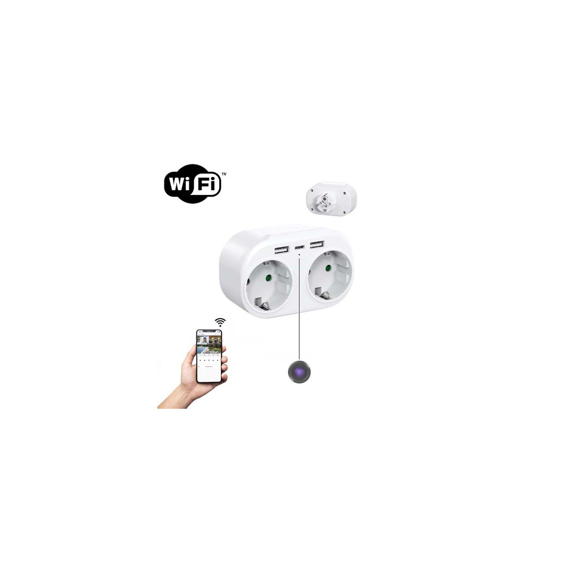 Caméra espion KOMELEC Multiprise caméra espion WiFi HD