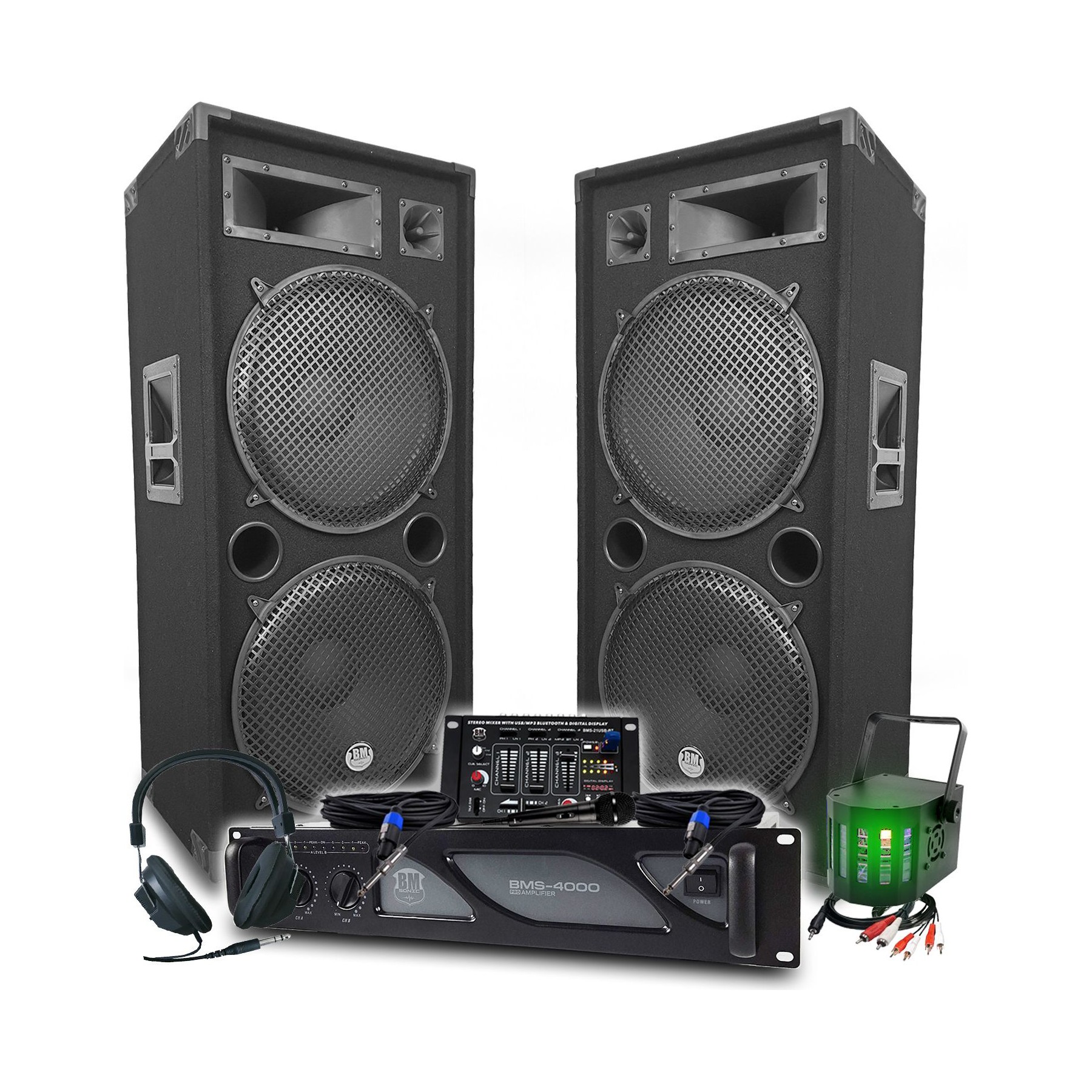 Pack sono BM SONIC Pack Sono DJ BM SONIC Ampli 4000W, Paire