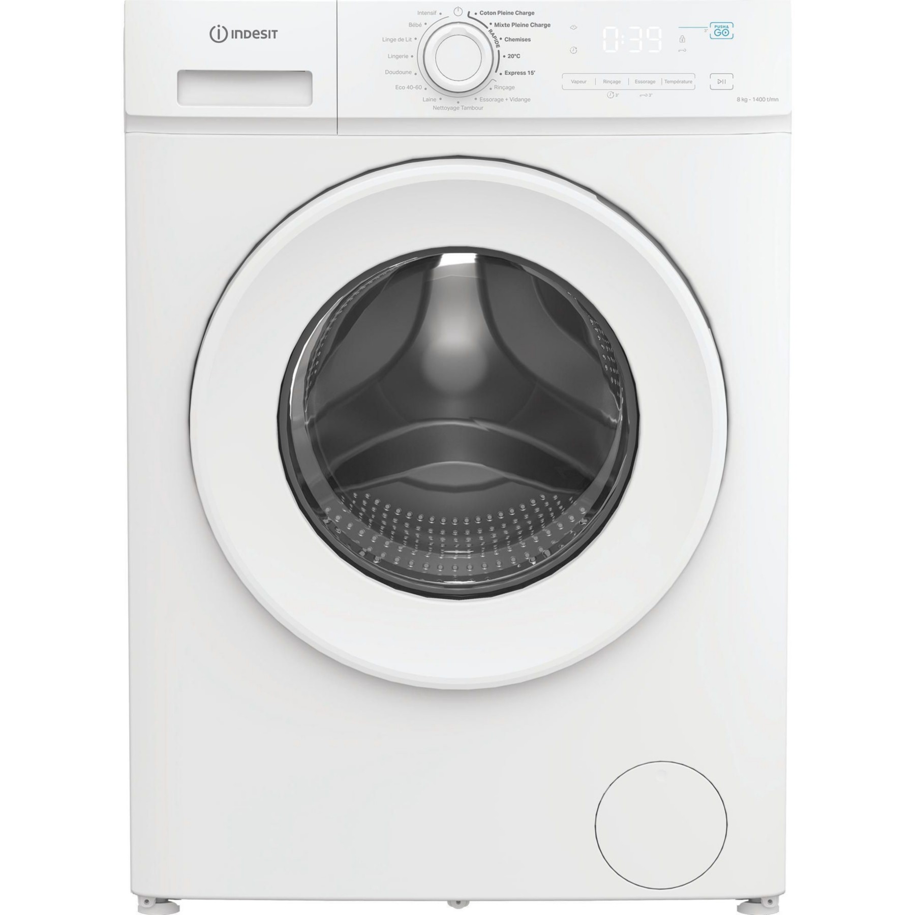 Lave linge hublot INDESIT IMA864MYTIMEFR - 8 kg - 1400 tr/min - Classe A - Moteur induction