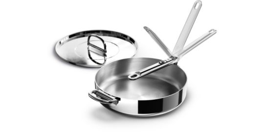 Sauteuse JOSEPH JOSEPH 28cm avec couvercle et poignée retractab