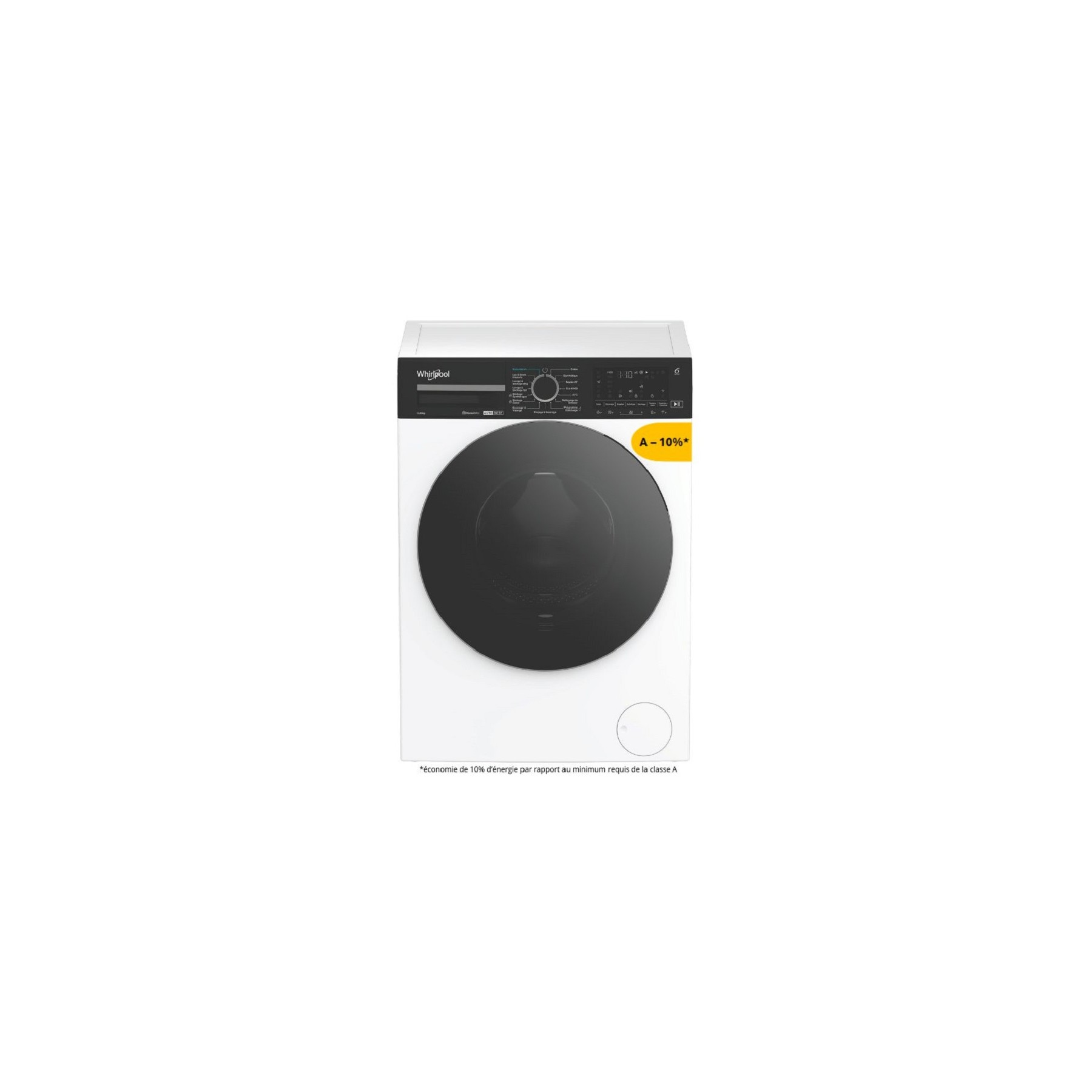 Lave linge séchant hublot WHIRLPOOL WPD2836WADSFR - 12/8 kg - 1400 tr/min - Classe D - Moteur induction