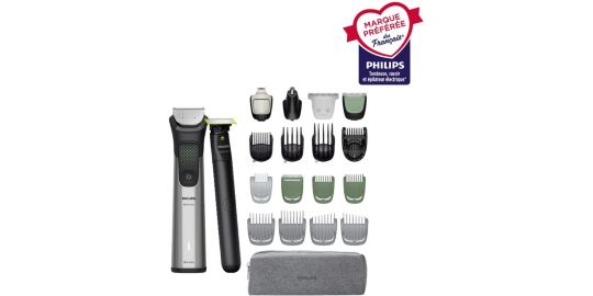 Tondeuse multi usages PHILIPS MG9557/15 Series 9000, 27 hauteurs de coupe, précision 0,2 mm, autonomie 120 mn