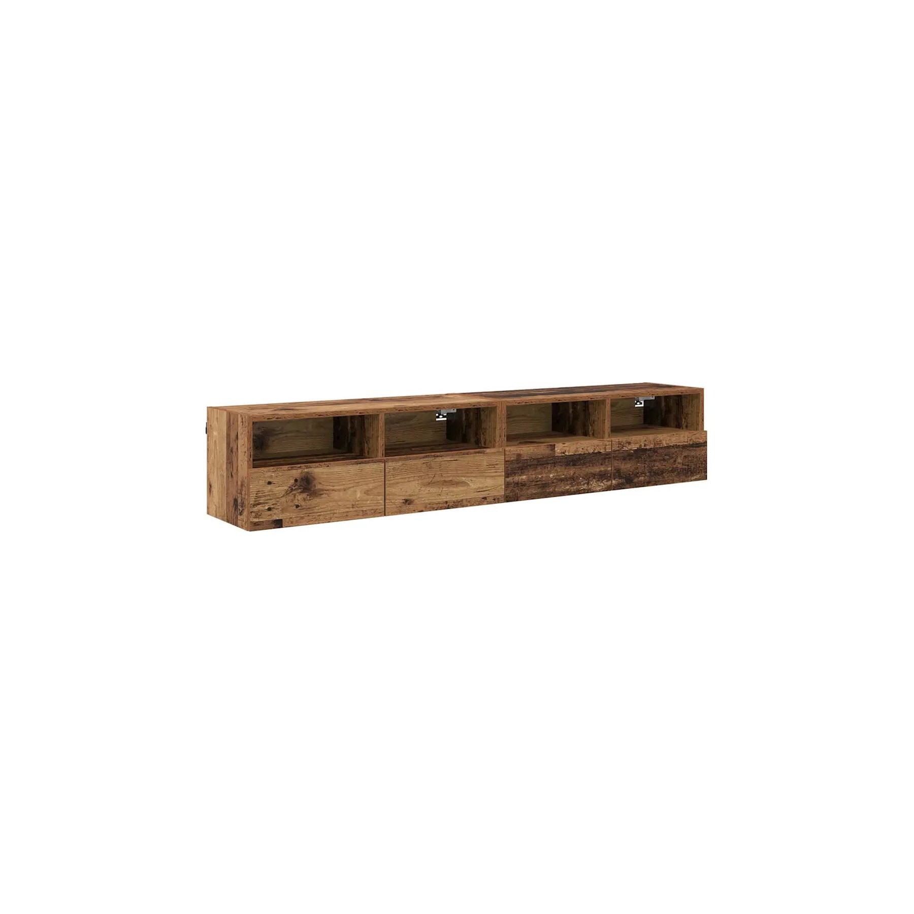 Meuble TV HELLOSHOP26 Lot de 2 meubles TV muraux minimalistes
