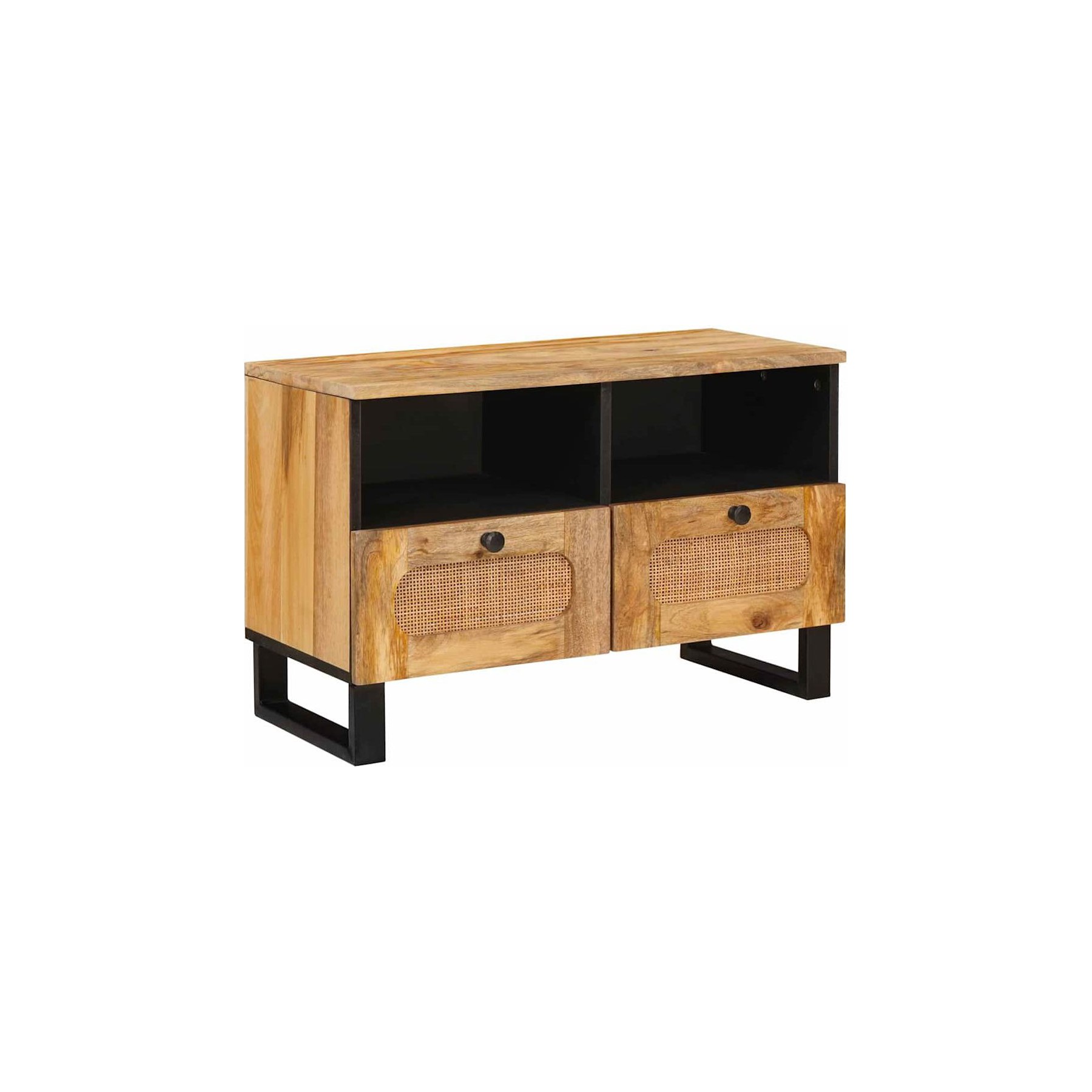 Meuble TV HELLOSHOP26 Meuble TV rectangulaire moderne avec 2 t