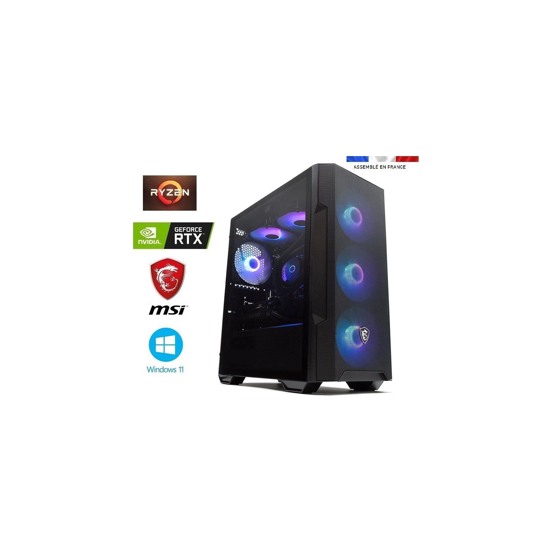 PC Gamer MSI R7-5700X-RTX5060G-32Go-2To