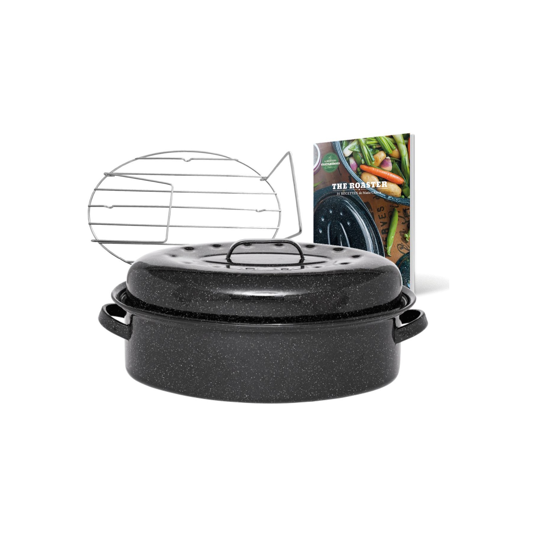 Cocotte GRANITEWARE Cocotte ovale en acier émaillé, Roaster