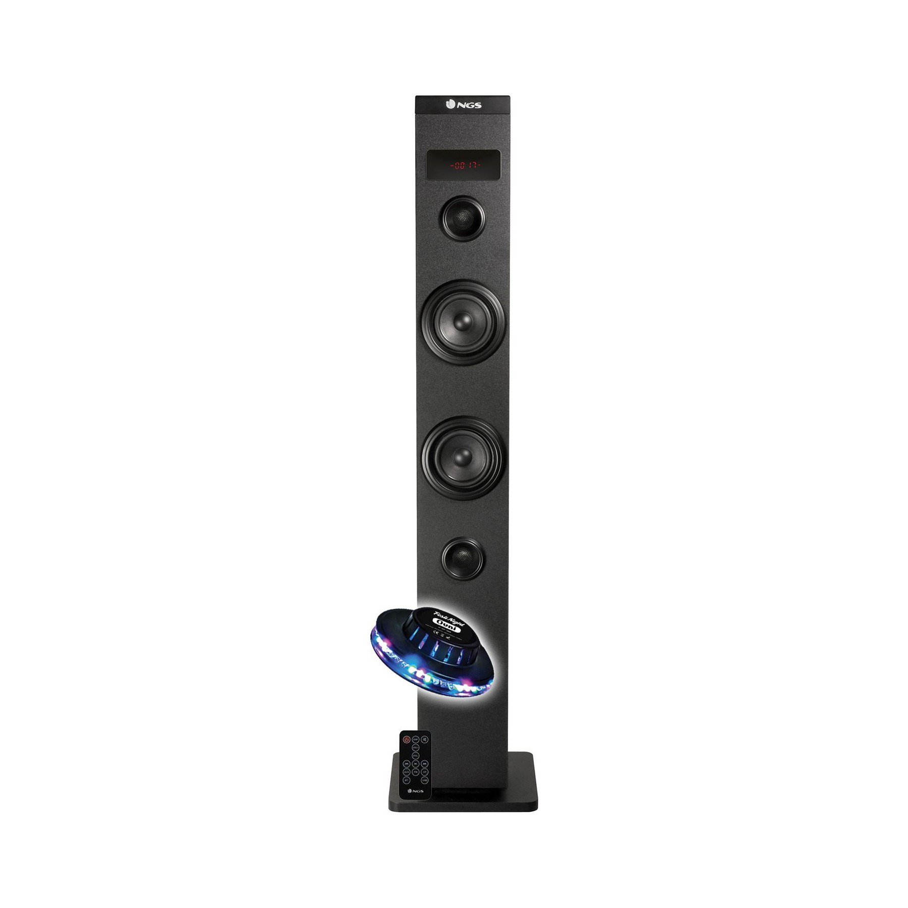Enceinte Bluetooth NGS Tour de Son HIFI Bluetooth Black 50W NGS