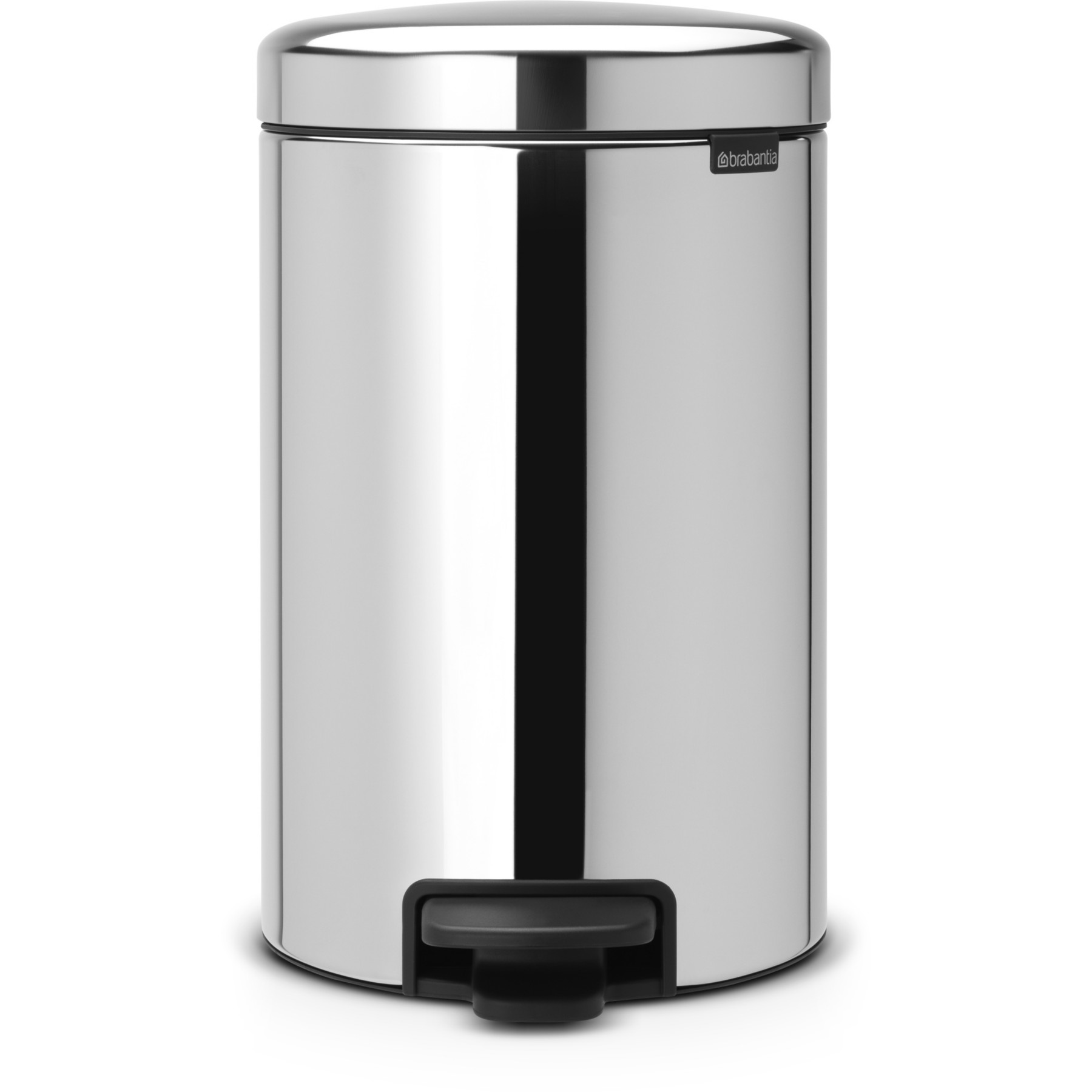 Poubelle de cuisine manuelle BRABANTIA Newlcon 12L Brilliant Steel A pedale