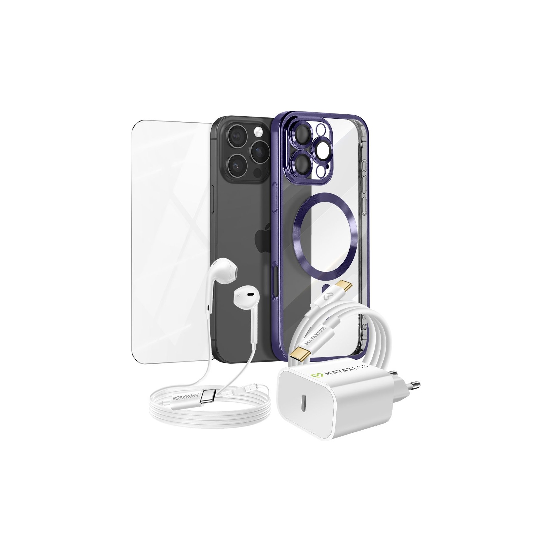 Pack MAYAXESS iPhone 16 Pro Max Protection Charge