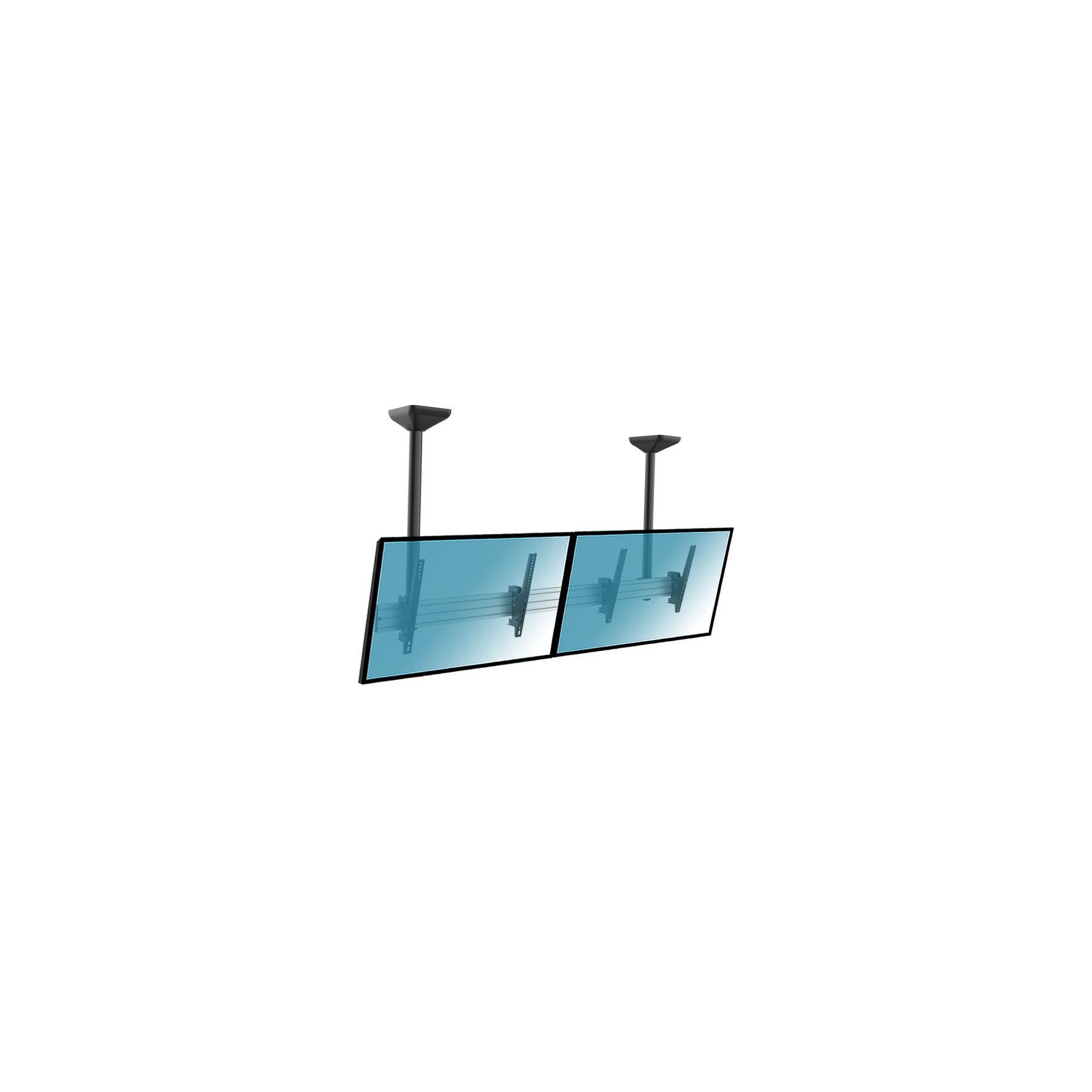 Support mural TV KIMEX Support Plafond 2 écrans TV 45"-55"
