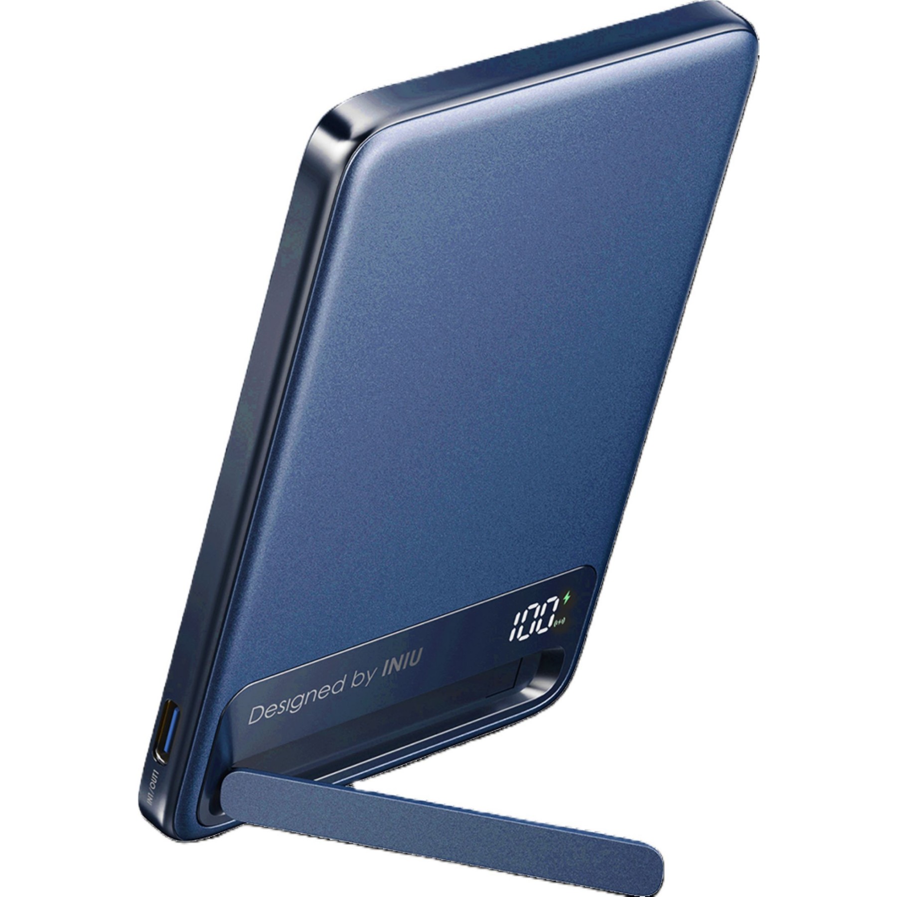 Batterie externe INIU 5000 mAh magnet Qi2 MagPro slim bleu