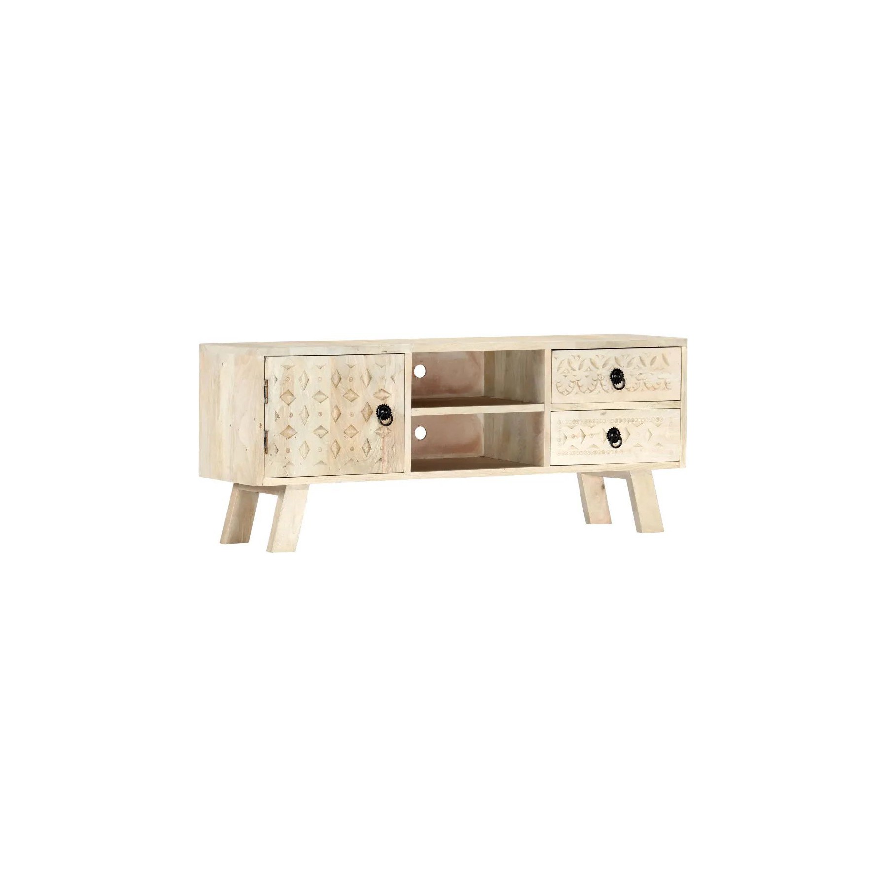 Meuble TV HELLOSHOP26 Meuble TV 110 x 30 x 44 cm armoire latér