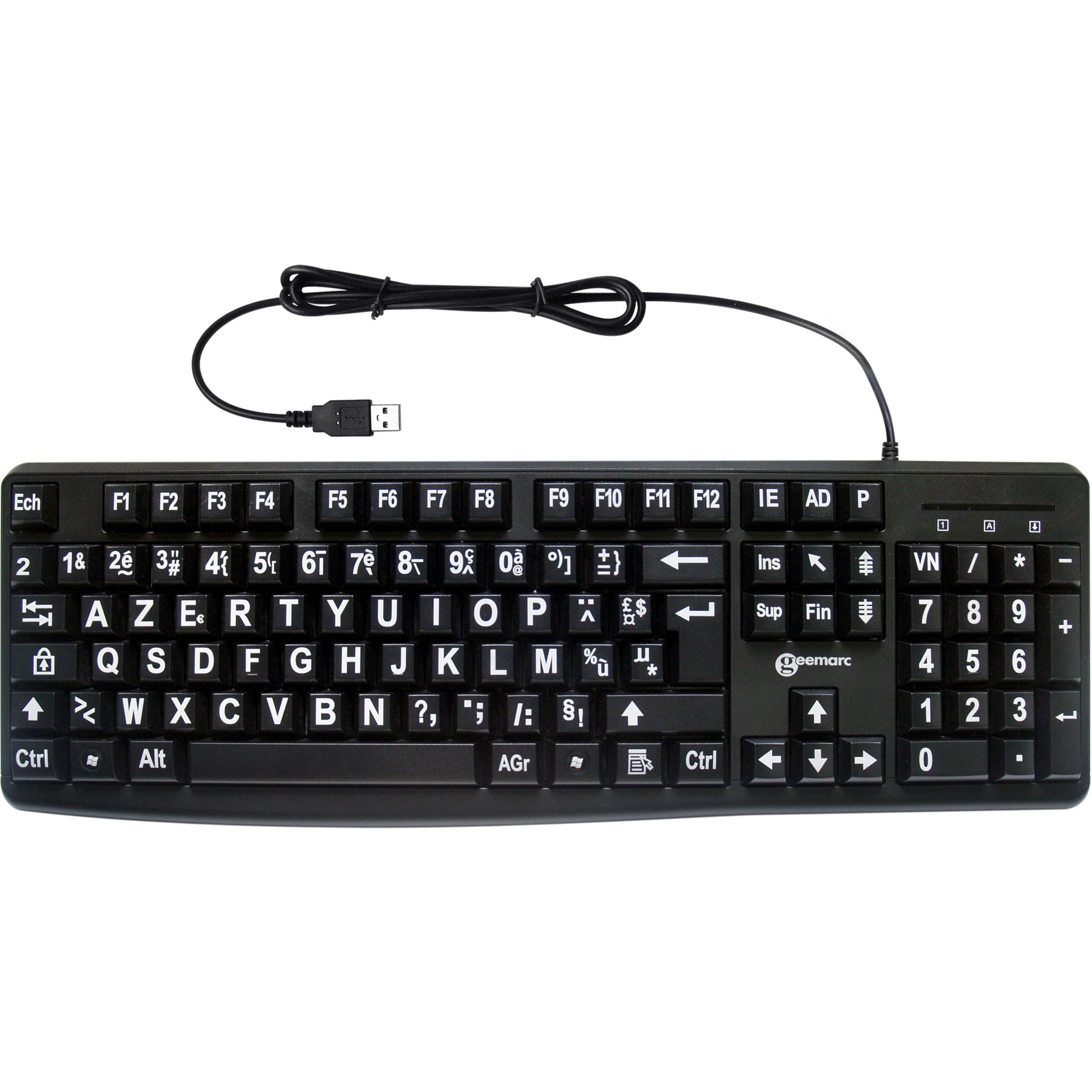 Clavier filaire GEEMARC Confort Visuel Noir