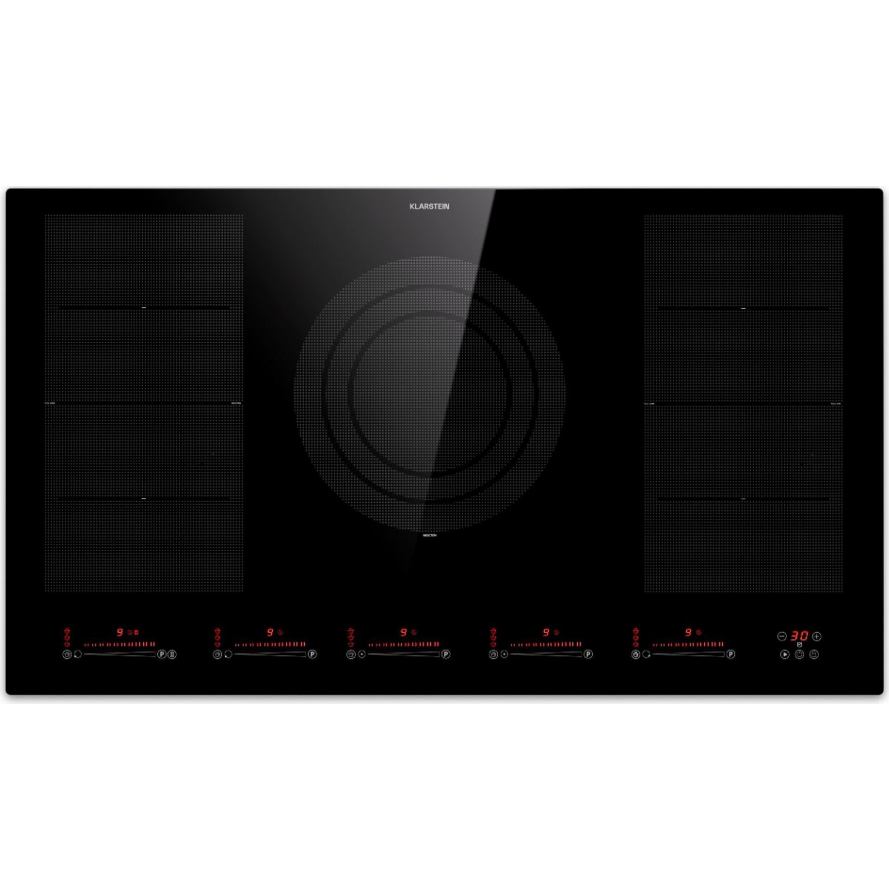 Plaque induction KLARSTEIN Masterzone 90 Flex 5 zones 12600W noir