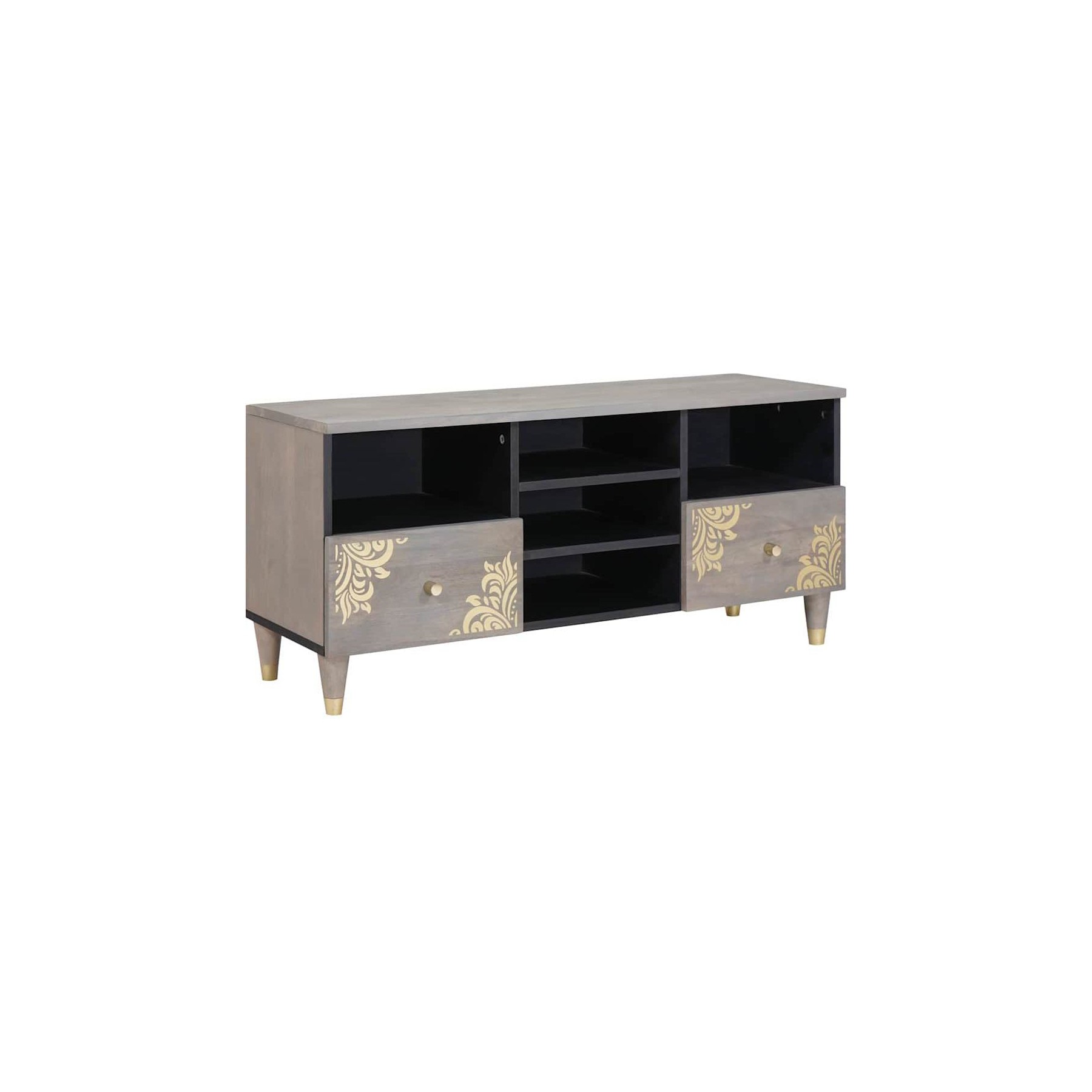 Meuble TV HELLOSHOP26 Meuble TV moderne avec rangement 100 x 3