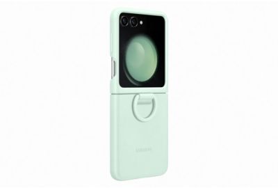 Coque SAMSUNG Z Flip 5 anneau sillicone vert d