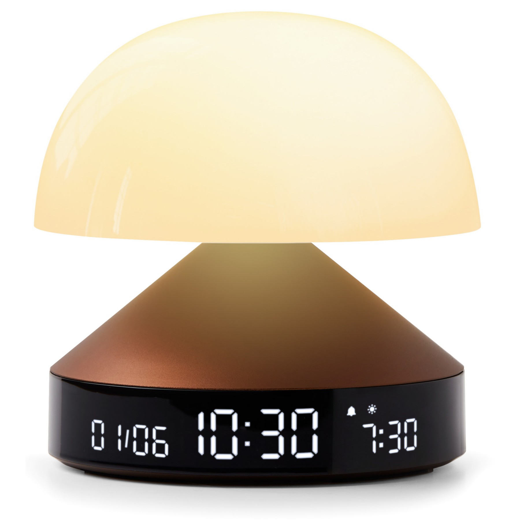 Réveil LEXON Mina Sunrise Simulateur d'aube Bronze