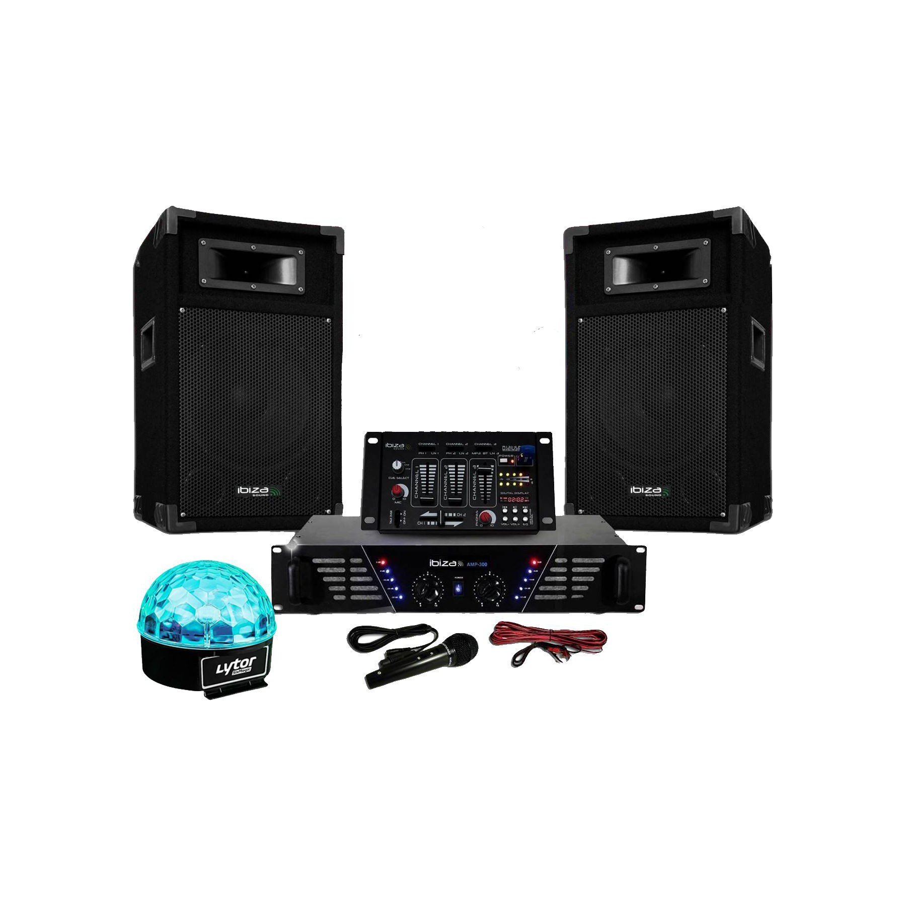 Pack sono IBIZA Pack Sono ampli + enceintes 500W + Table