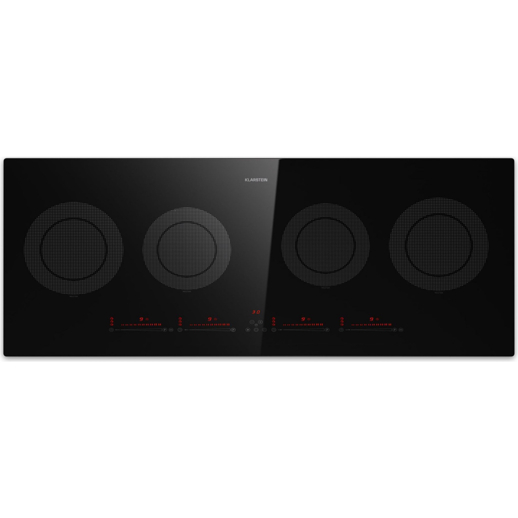 Plaque induction KLARSTEIN Masterzone Slim Round 4 zones 7200W noir