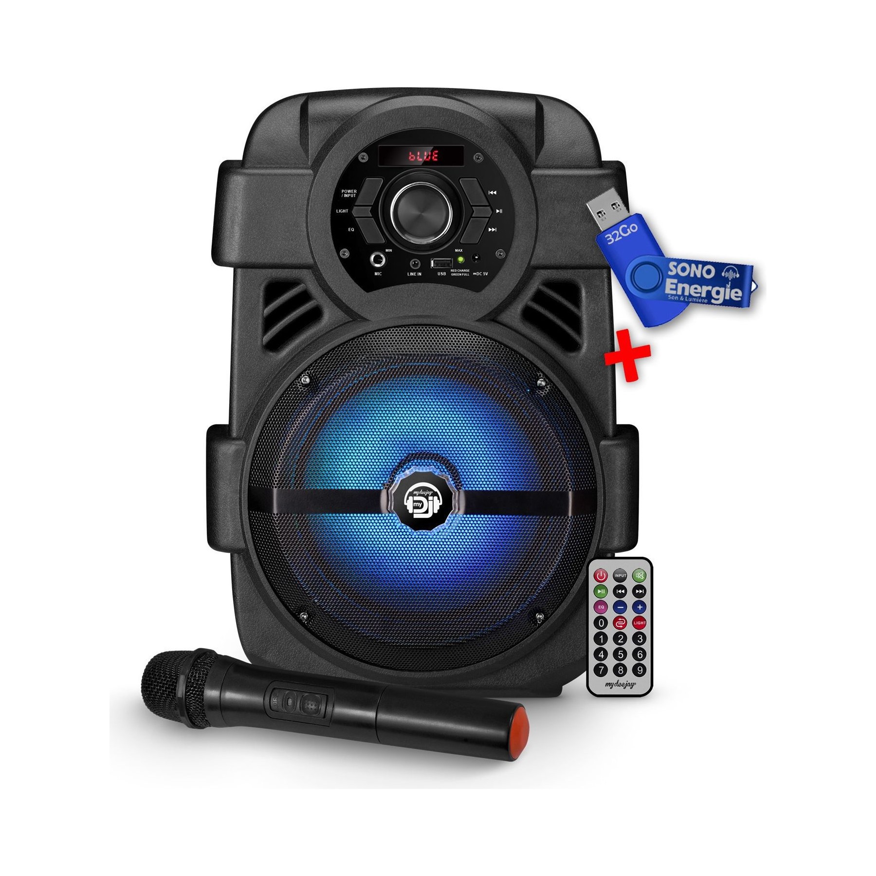 Enceinte sono MYDEEJAY SONIC08-V2+ Clé USB 32G