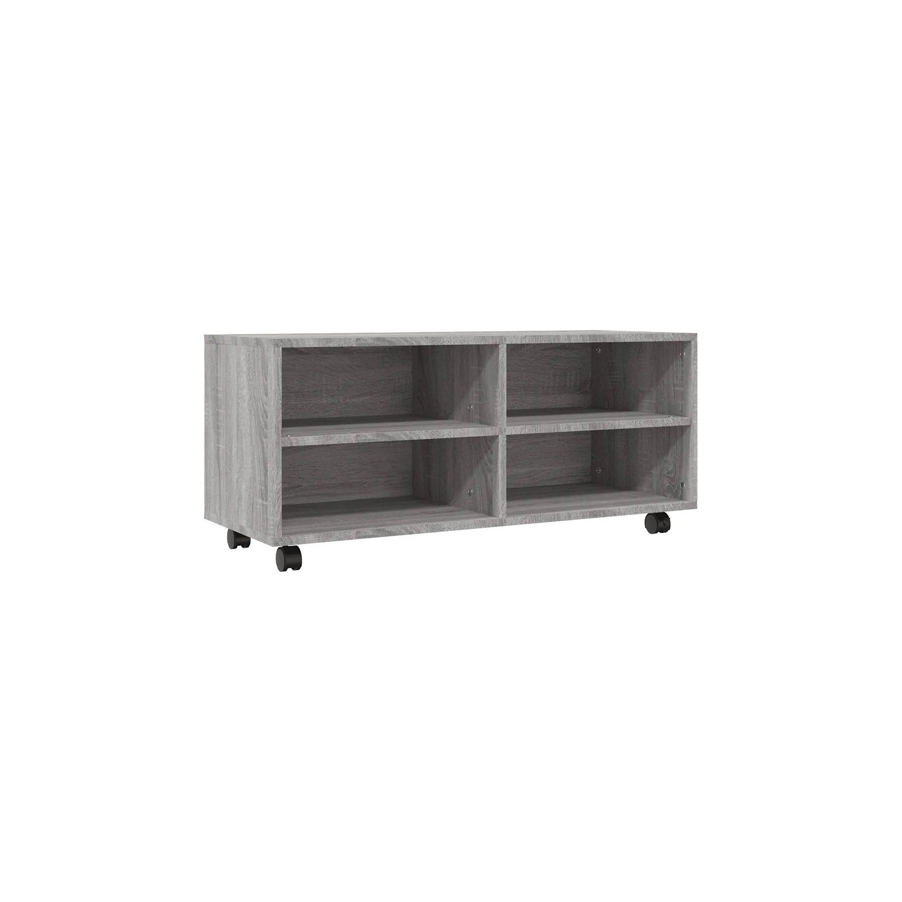 Meuble TV HELLOSHOP26 Meuble TV sur roulettes rangement pratiq