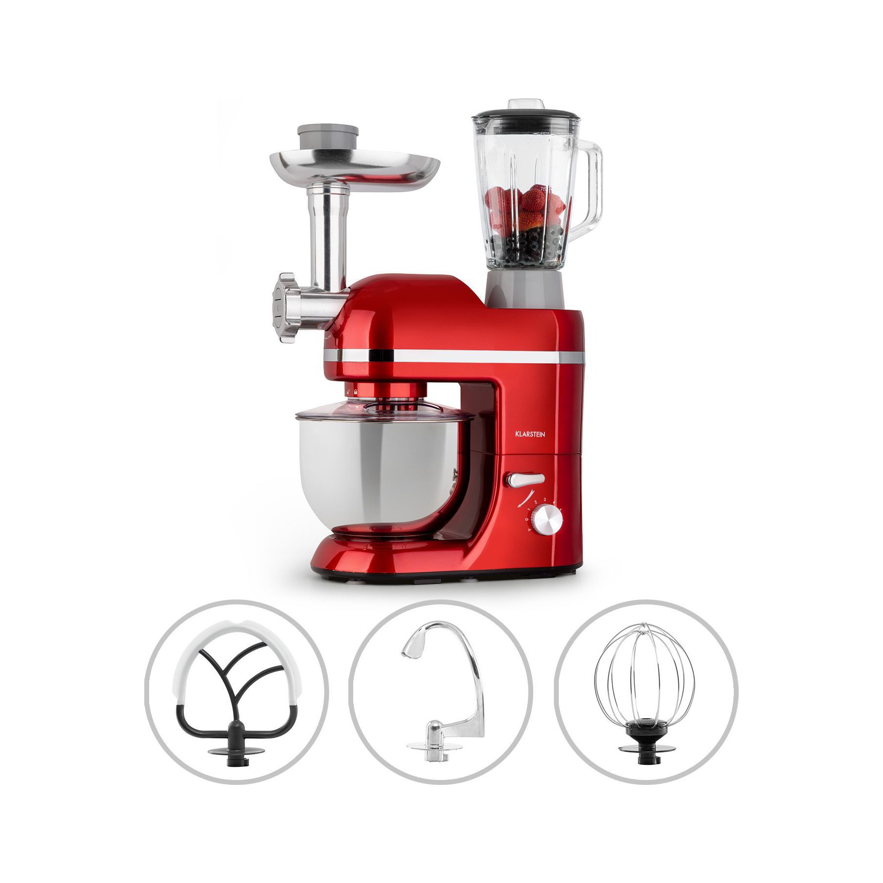 Robot multifonction KLARSTEIN Lucia Elegance 1300W Rouge