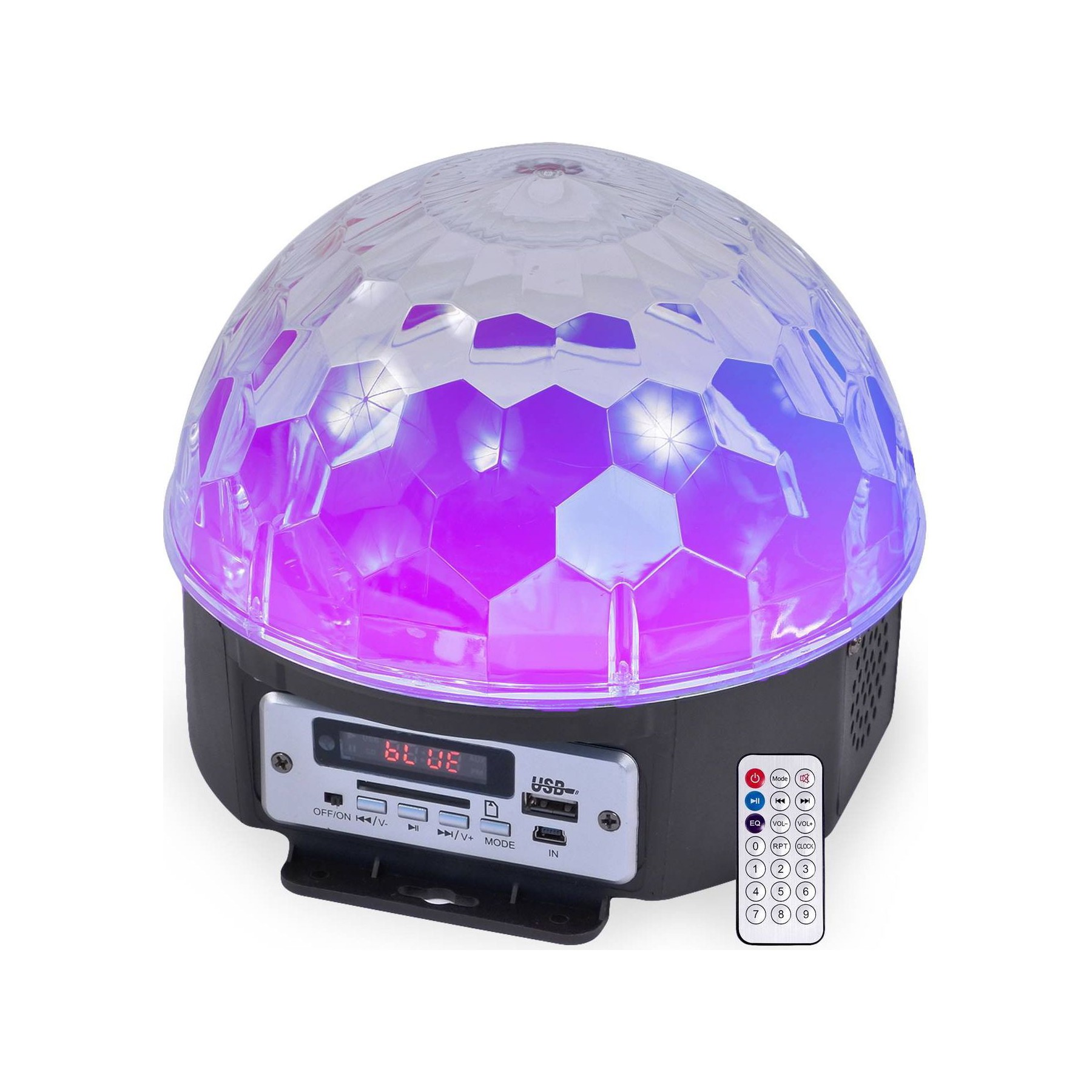 Jeu de lumières IBIZA Effet de lumière A LED ASTRO SD-USB-BT