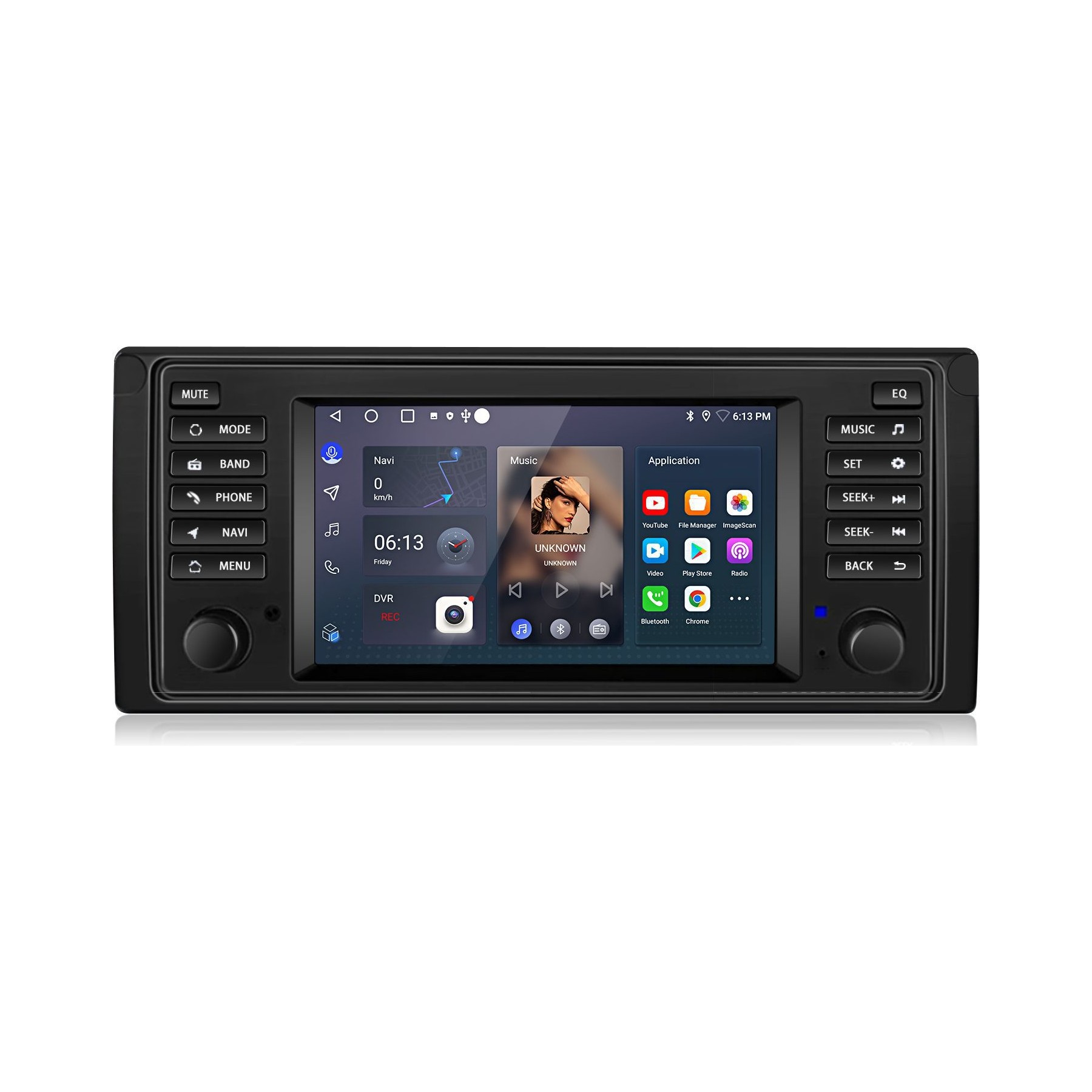 Autoradio connecté JUNSUN pour BMW 7er E38 5er E39 X5 E53 Carplay