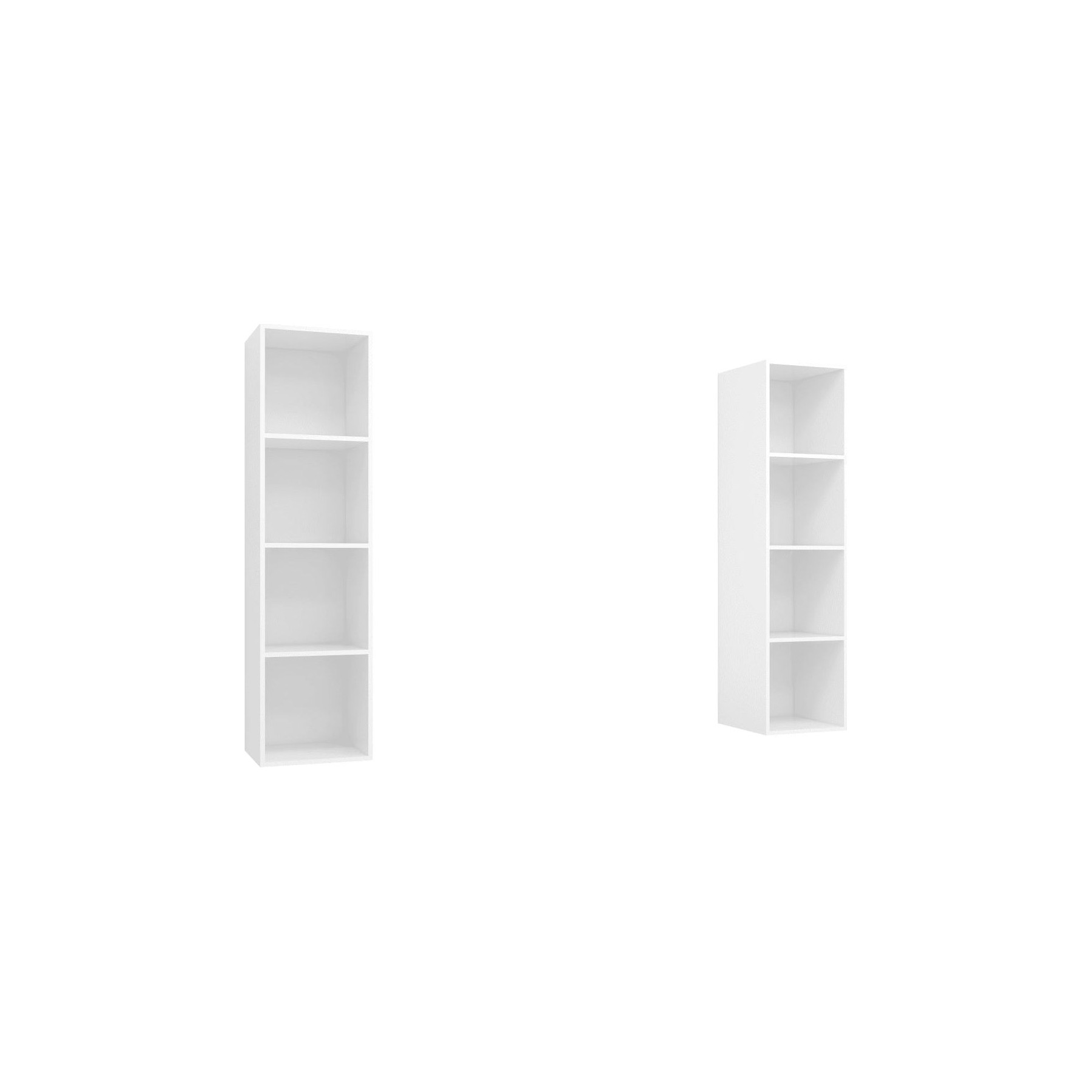Meuble TV HELLOSHOP26 Lot de 2 meubles TV muraux pratiques ran