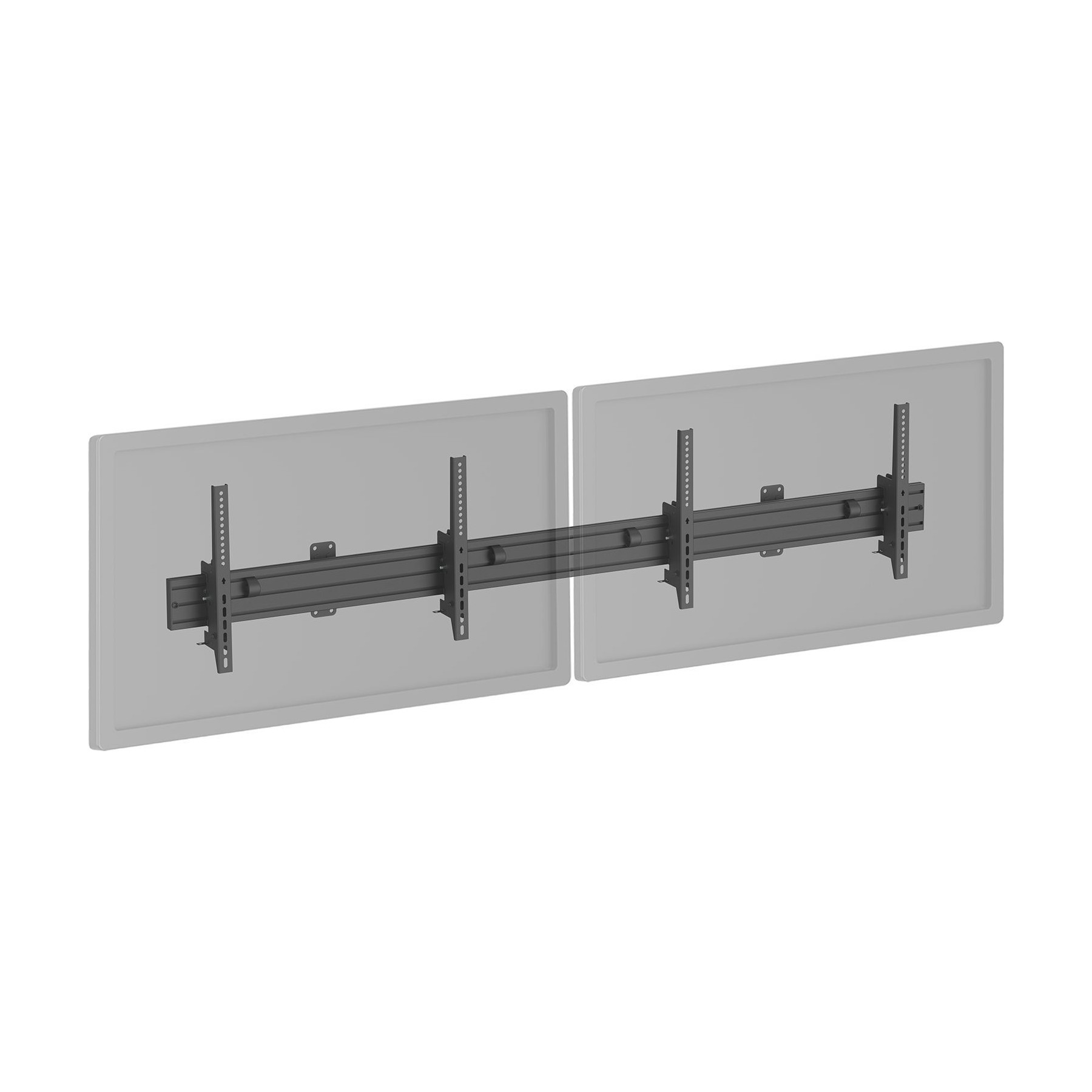 Support mural TV KIMEX mural Menu Board 2 TV 45" -55", noir