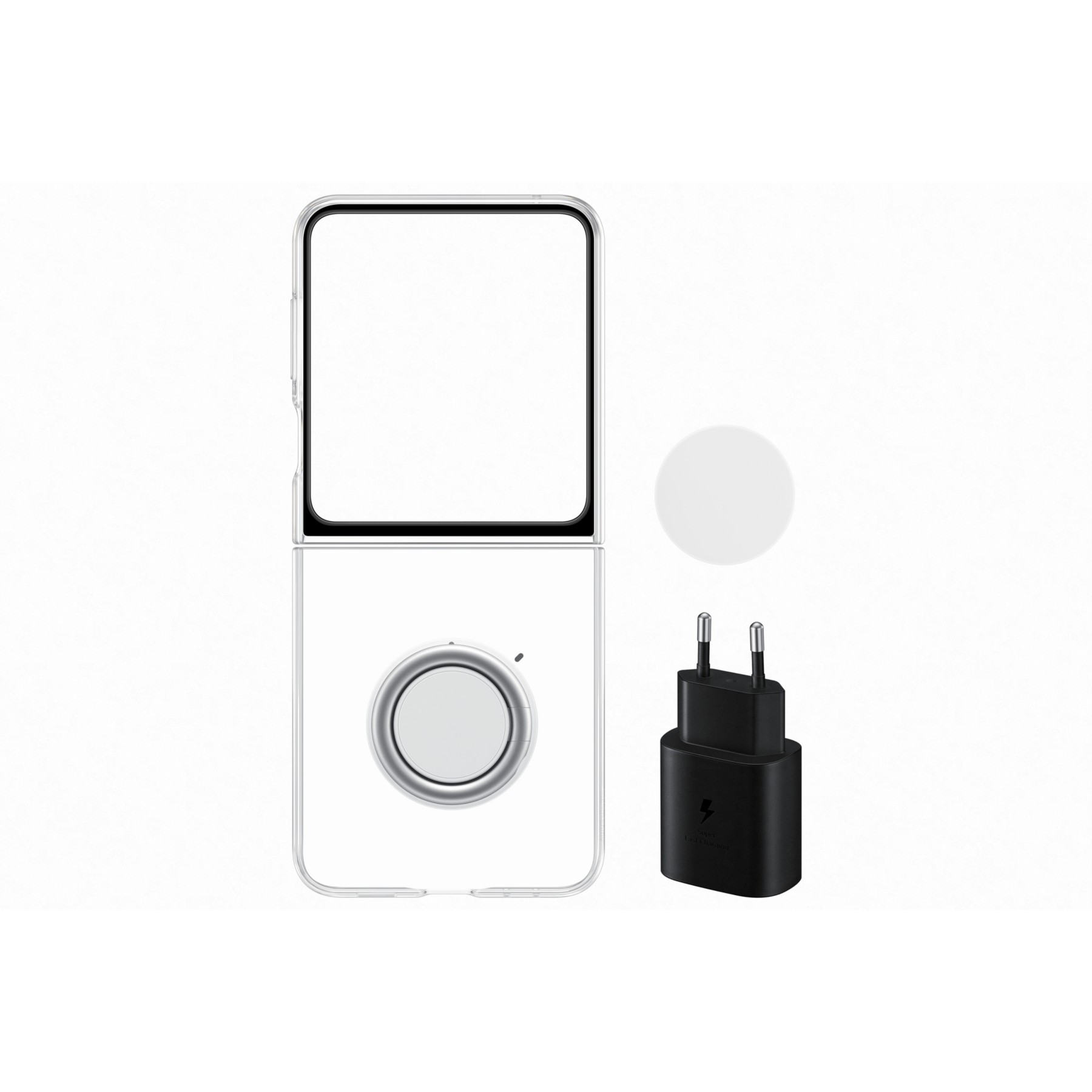 Pack SAMSUNG Z Flip 5 transparente + secteur 25W