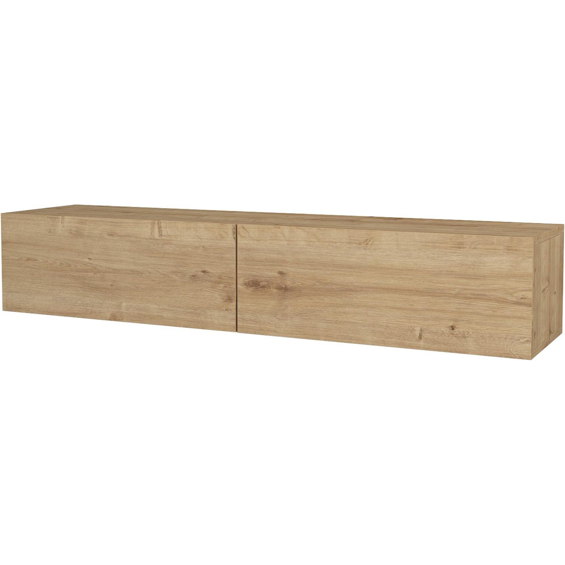 Meuble TV HELLOSHOP26 Meuble TV 135 x 31 x 25 cm effet chêne 0