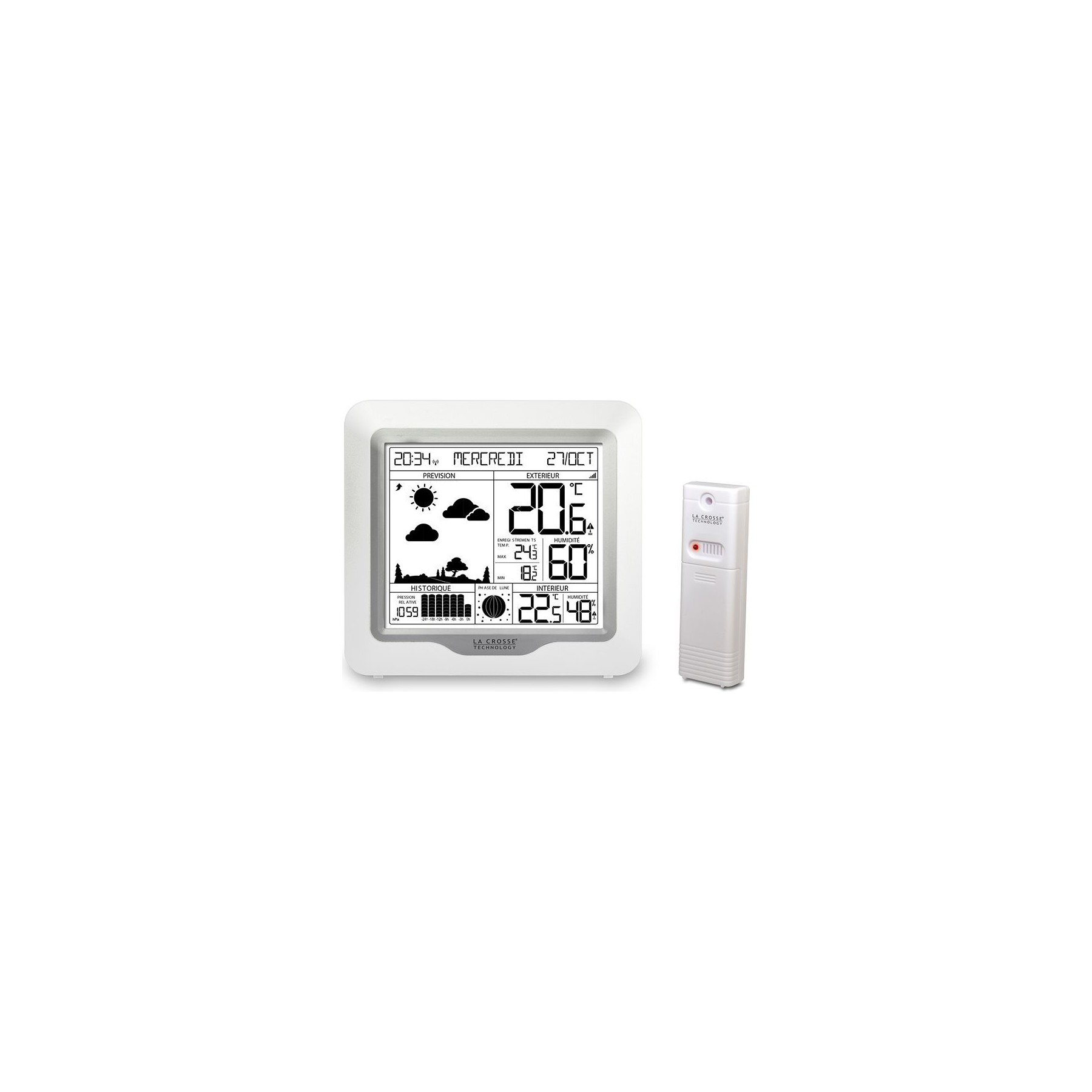 Station météo LA CROSSE TECHNOLOGY WS6823WHI-SIL