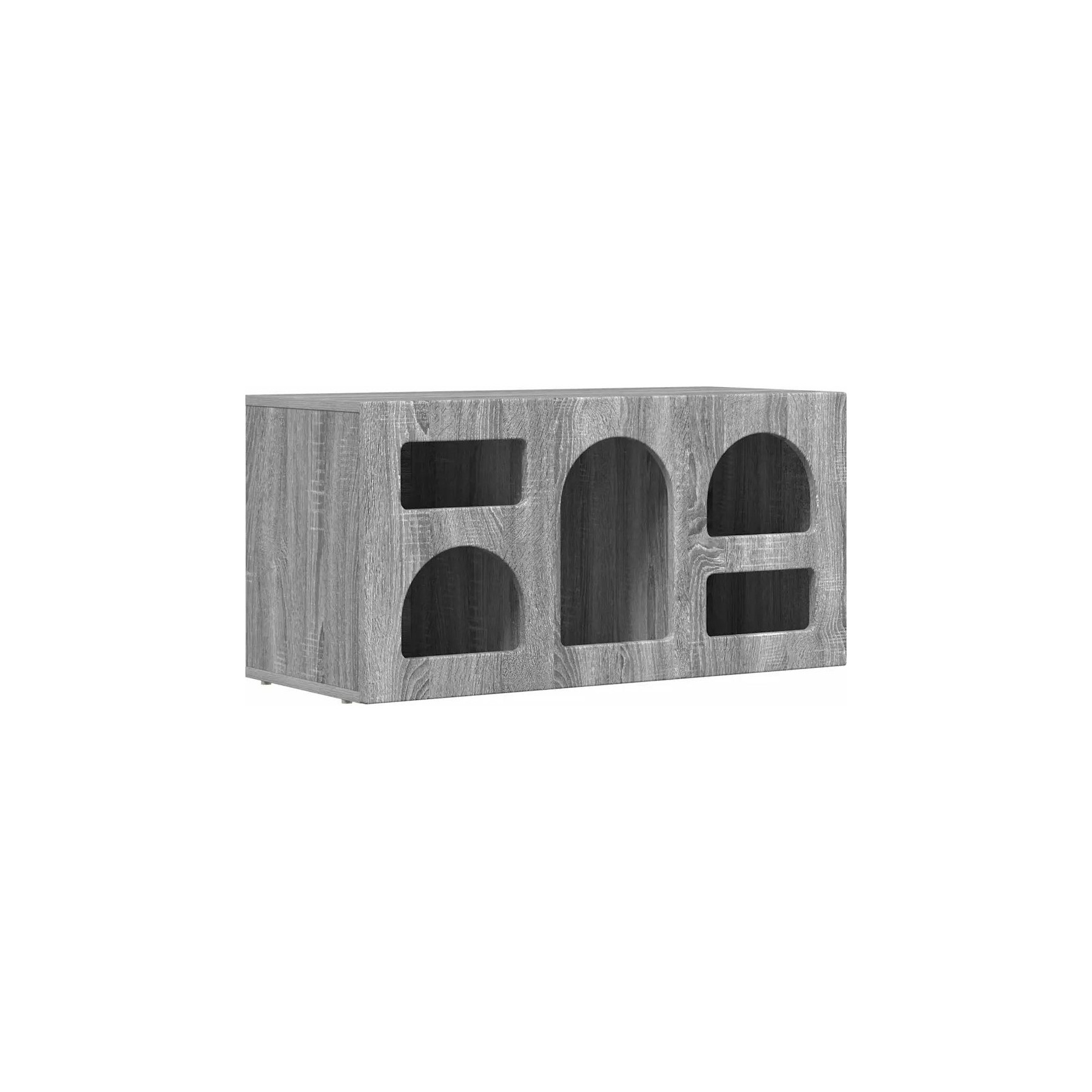 Meuble TV HELLOSHOP26 Meuble TV moderne épuré 80 x 35 x 40 cm