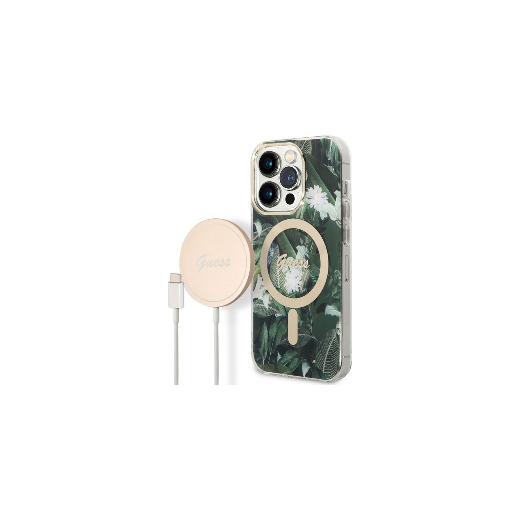 Coque GUESS Bundle MagSafe pour iPhone 14 Pro Jungle