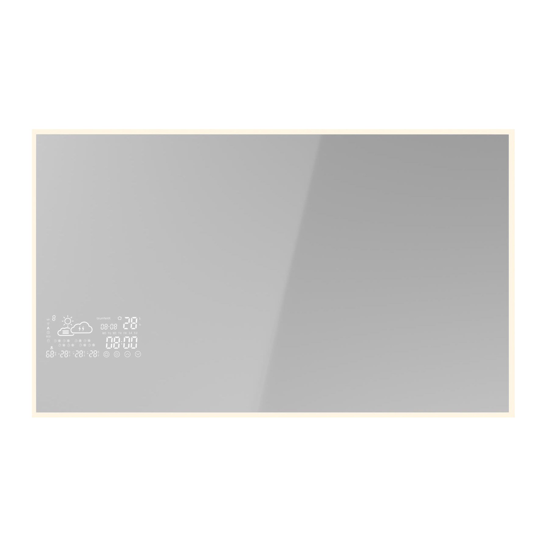 Chauffage infrarouge BLUMFELDT Smart Mirror 500 W IP44 100x60cm Miroir