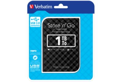 Disque VERBATIM Store N Go 2.5'' 1To Noir USB 3.0