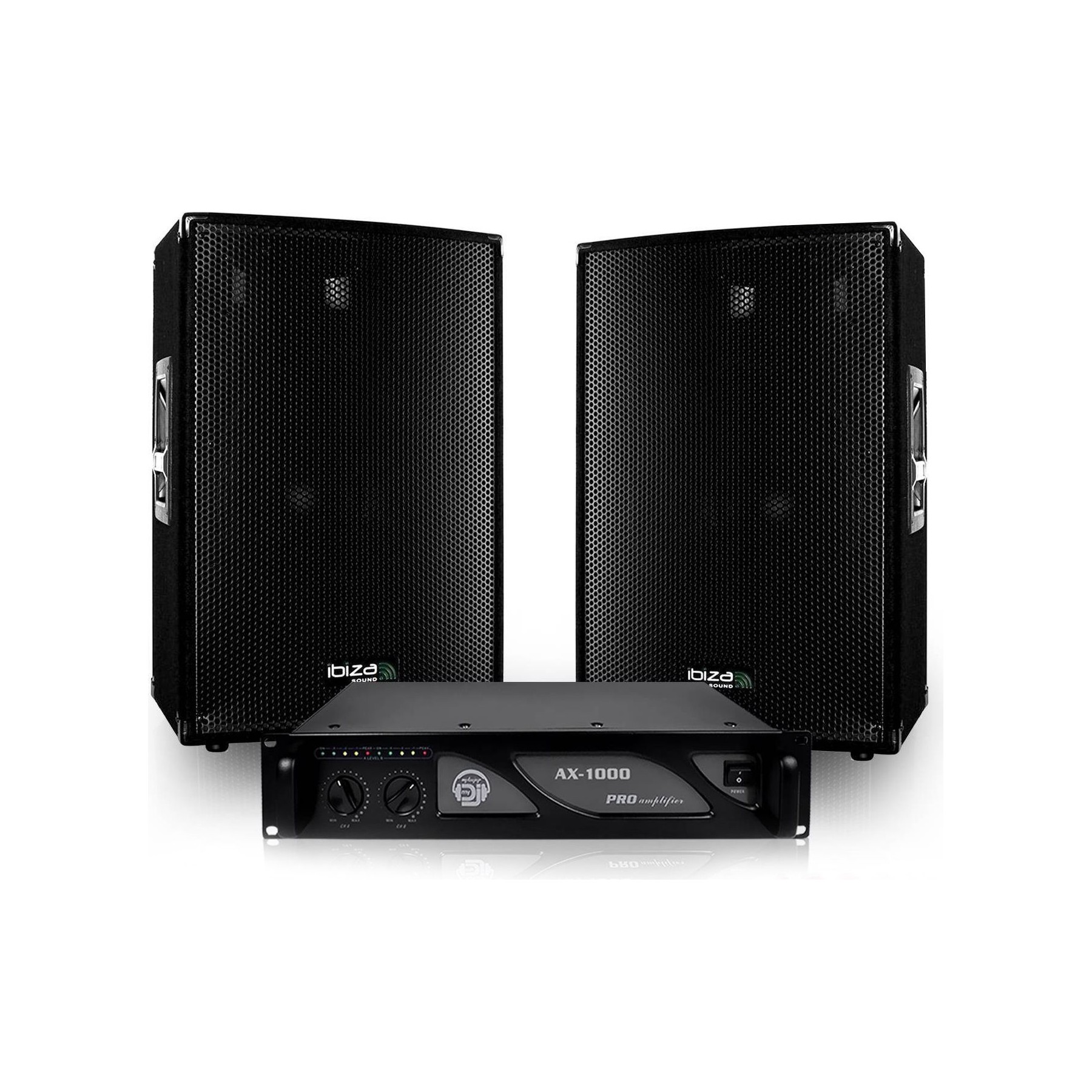 Pack sono IBIZA Pack SONO DJ enceintes 1200W DISCO12 + A
