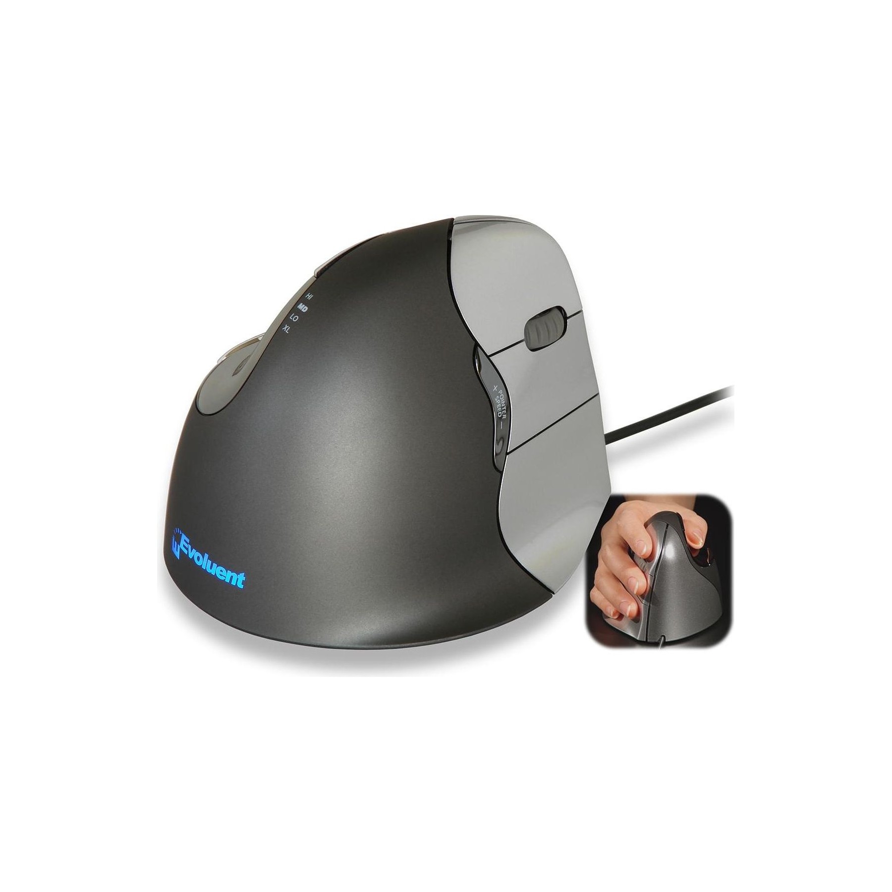 Souris filaire EVOLUENT Verticale 4 Small pour droitier Violet
