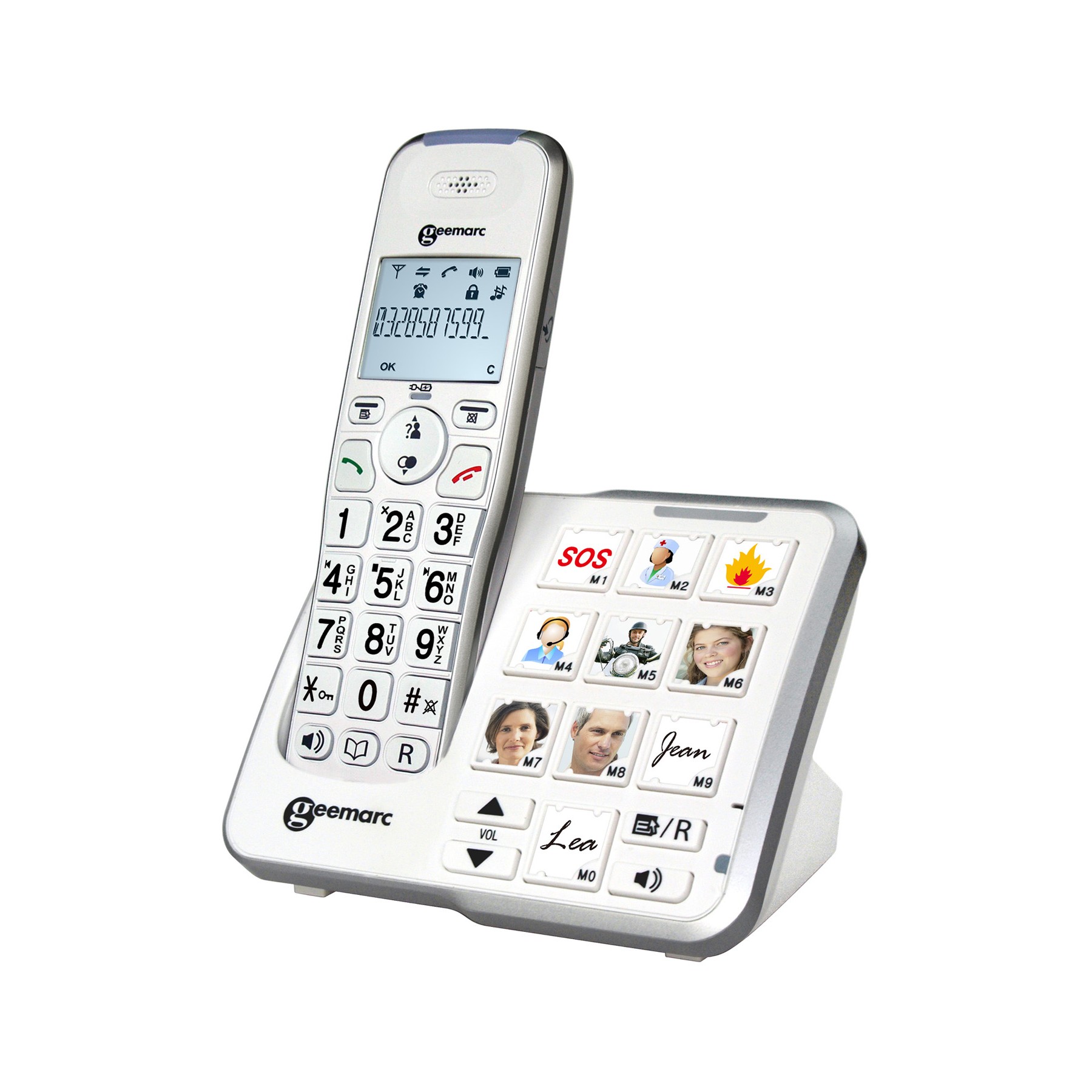 Téléphone sans fil GEEMARC Amplidect 295 Photo Blanc