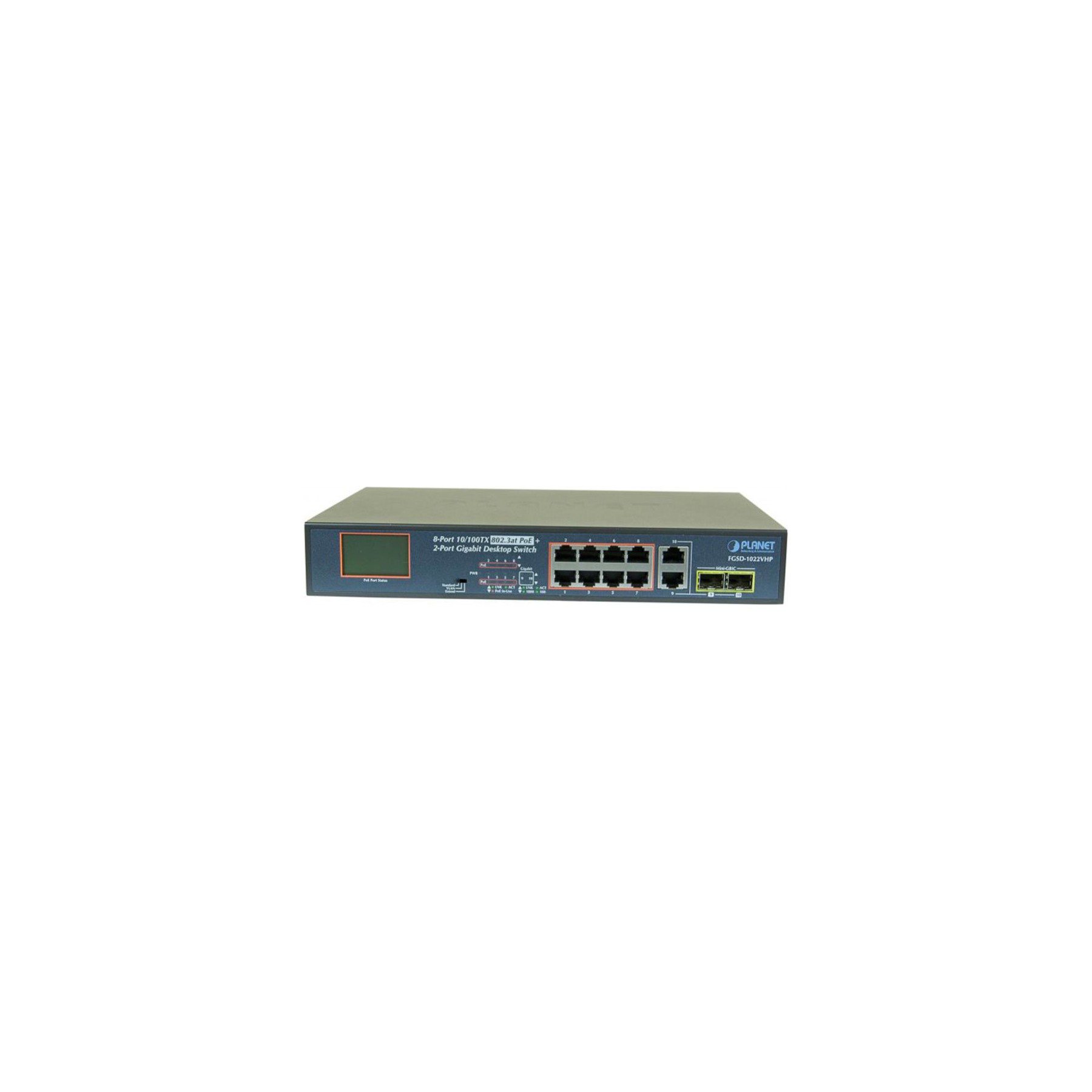 Switch ethernet PLANET Switch RJ45 100Mbps 8 Ports POE FGSD-102