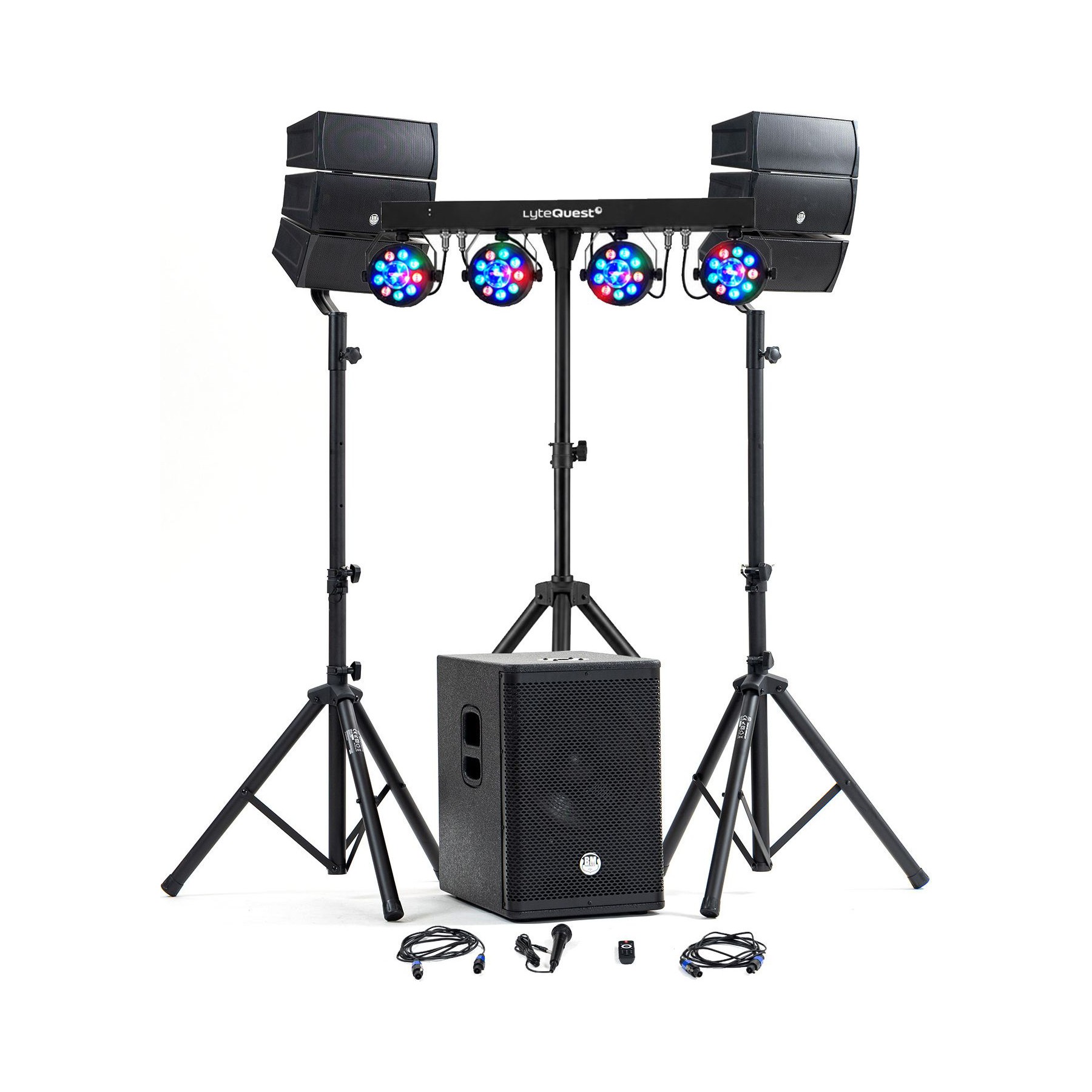 Pack sono BM SONIC Pack Sono DJ 1000W BT USB 31cm Satellite