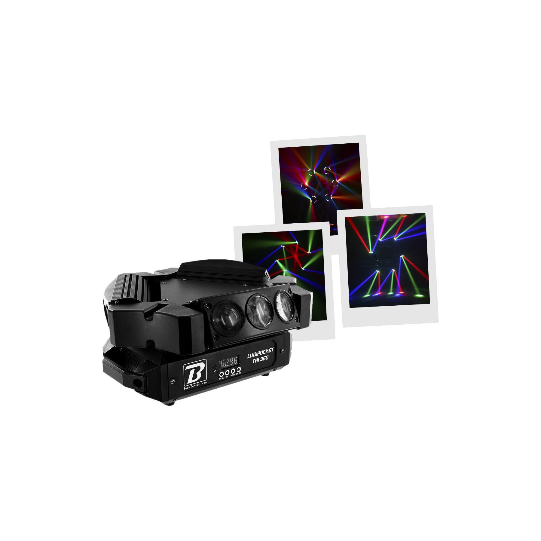 Jeu de lumières BOOMTONEDJ LUDIPOCKET TRI 360
