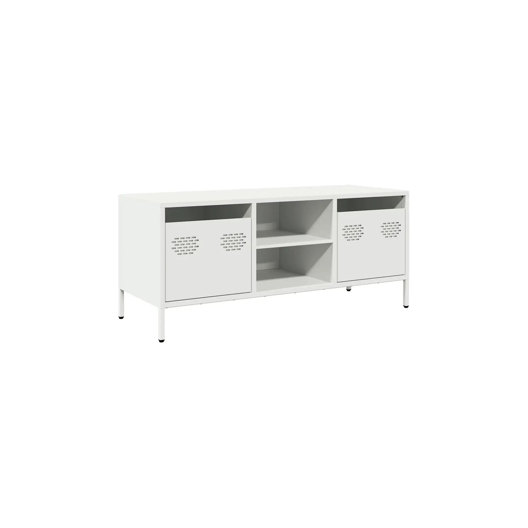Meuble TV HELLOSHOP26 Meuble TV robuste industriel avec 2 comp