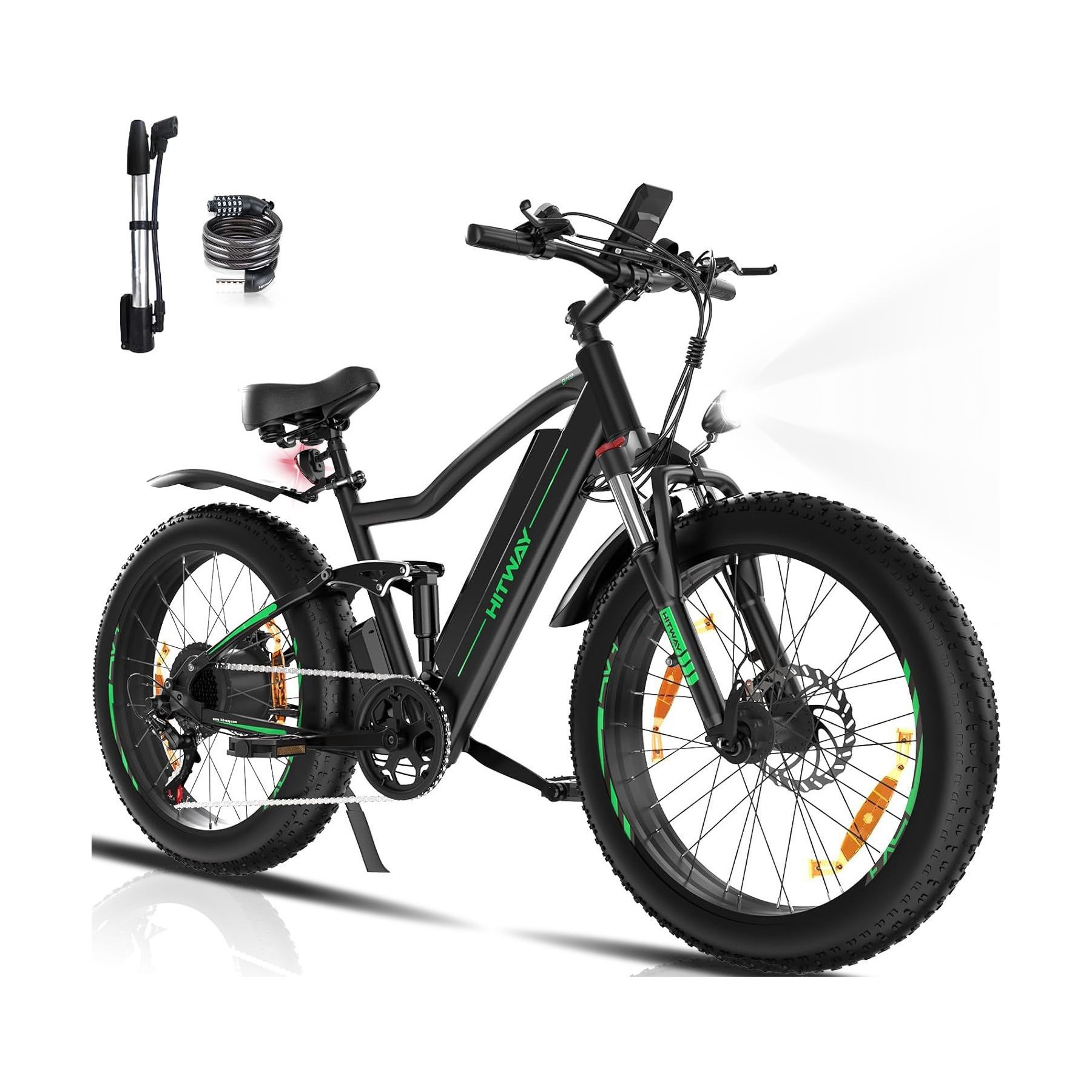 Vélo électrique HITWAY 26"*4,0 Fat Bike 48V15AH, 7 Vitesses-BK9