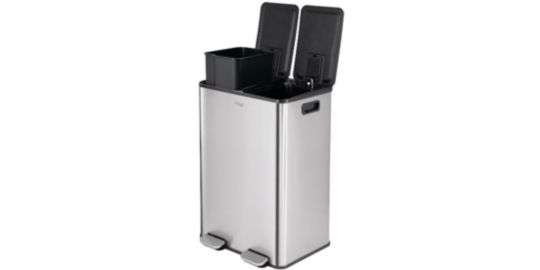 Poubelle de cuisine tri sélectif MIOGO Tri selectif 60L inox