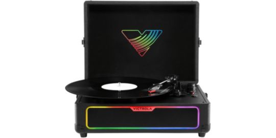 Platine vinyle VICTROLA GLOW FORMAT VALISE AVEC LEDS RGB