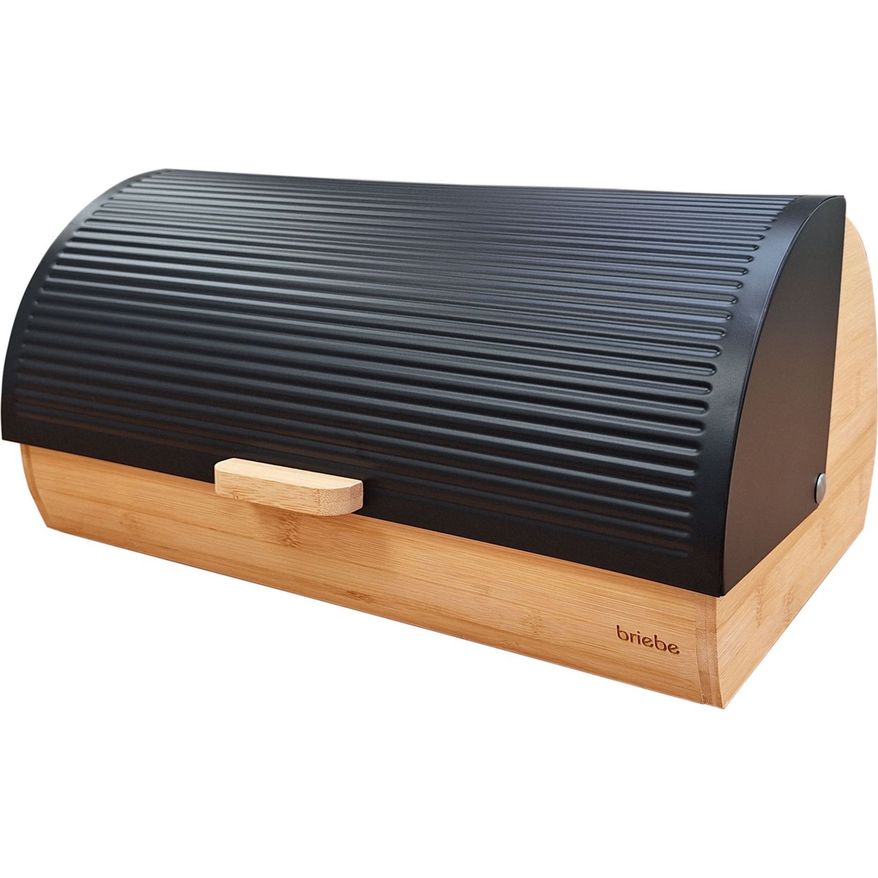 Set d'ustensiles de cuisine BRIEBE Boîte à Pain en Bois de Bambou BB1162BLK